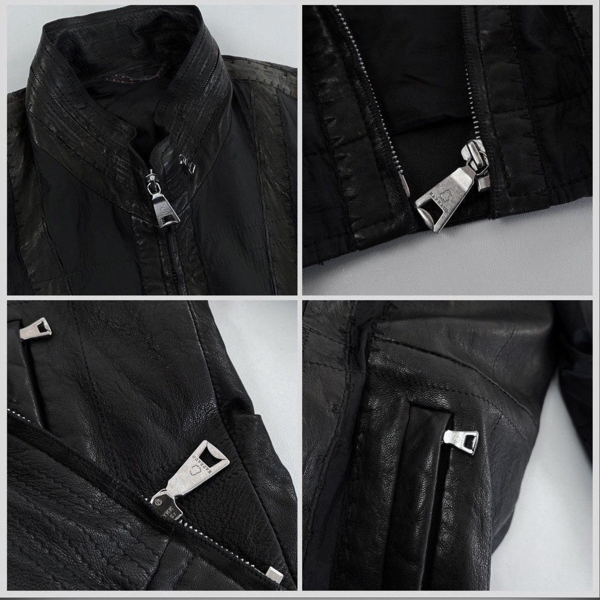 Handmade 🔥Rare KAPRAUN Hand Made Leather Nylon Jacket Y2K Size US L / EU 52-54 / 3 - 7 Thumbnail