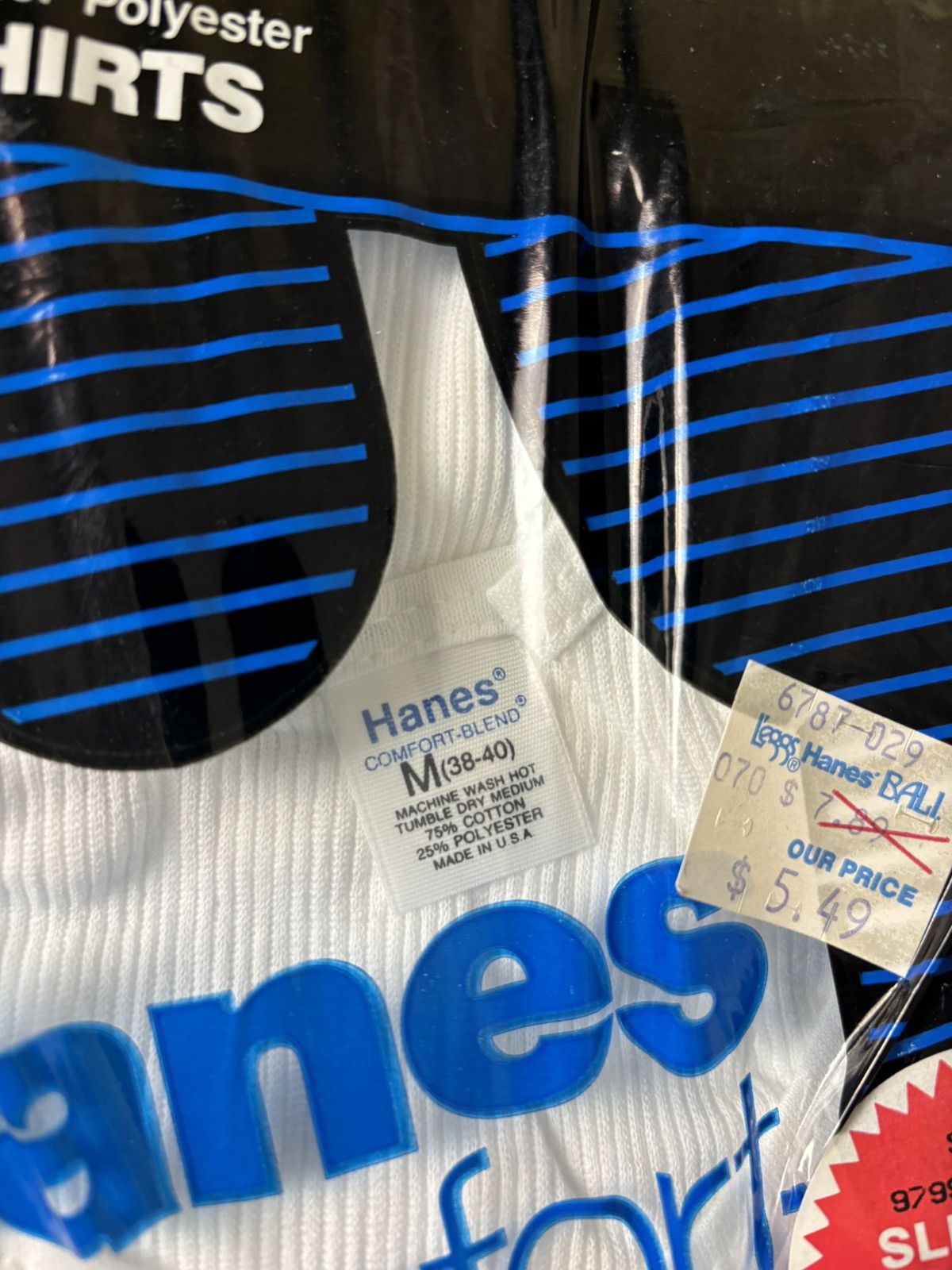 Hanes 1987 Vintage Hanes Tanktop Deadstock NOS Blank Shirt 1980s Size US M / EU 48-50 / 2 - 3 Thumbnail