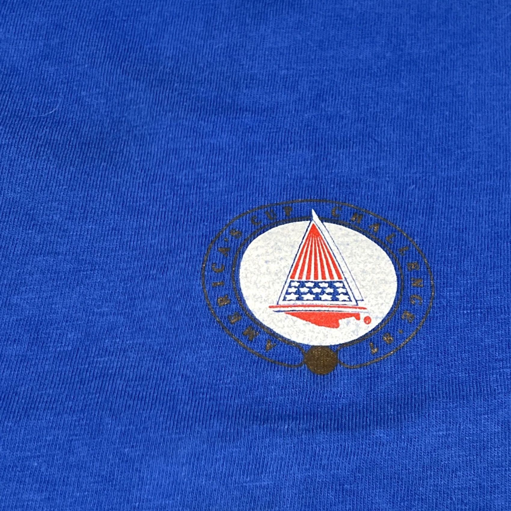 Vintage VINTAGE America’s Cup Challenge Shirt L Blue 1987 Newport Ca Short Sleeve Cotton Mens Size US L / EU 52-54 / 3 - 6 Thumbnail