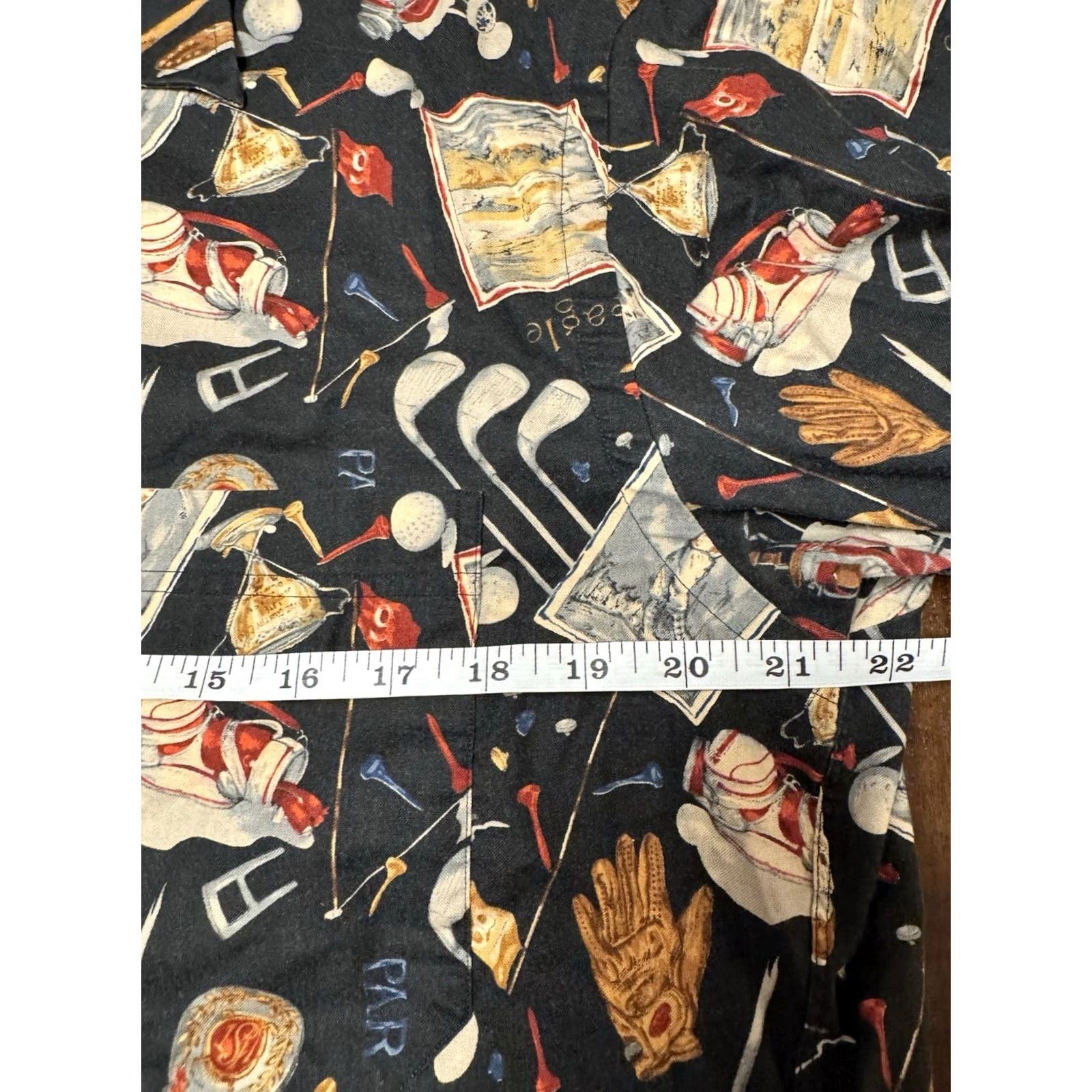 Vintage VINTAGE Kenneth Gordon Golf Shirt All Over Print Short Sleeve Button Up Size M Black 90s Size US M / EU 48-50 / 2 - 5 Thumbnail