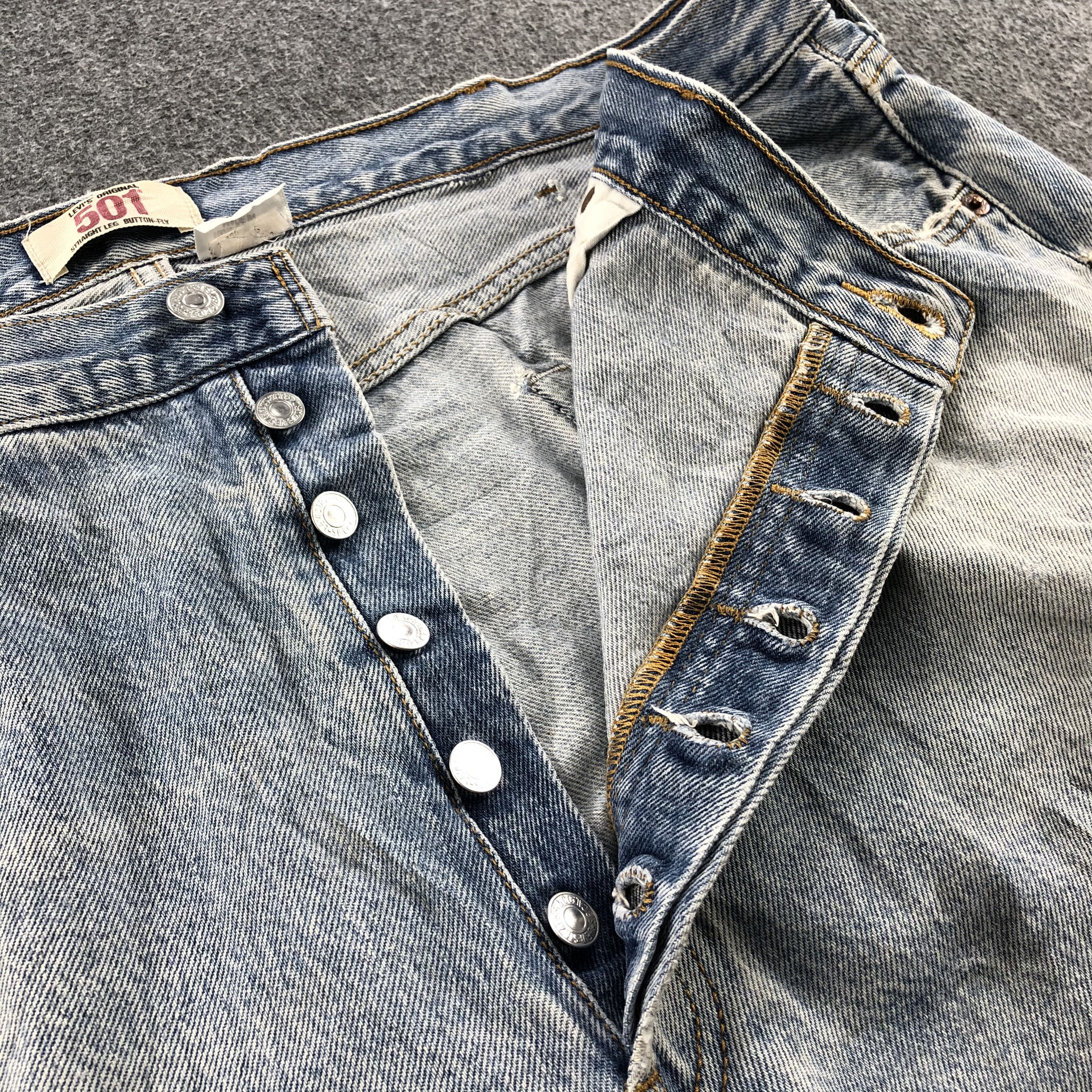 Levi's Vintage Distress Levis 501 Jeans-J1124 Size US 41 - 8 Thumbnail