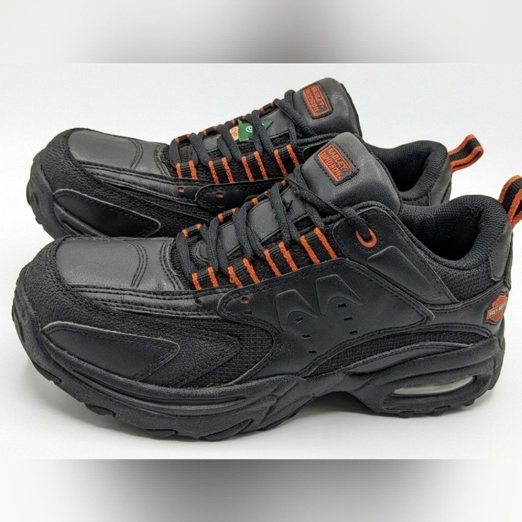 Harley Davidson Harley-Davidson Men's Black Leather Athletic Safety Shoe Size US 7.5 / EU 40-41 - 4 Thumbnail