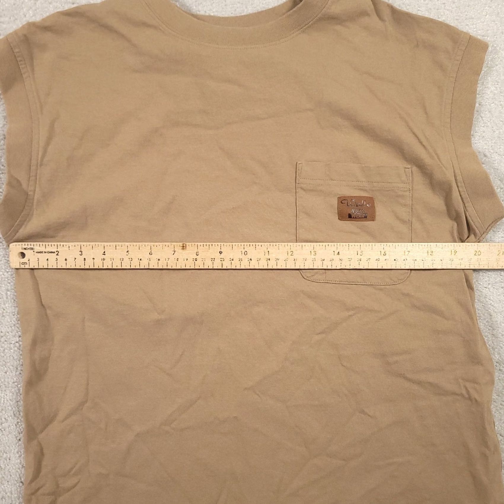Walls VINTAGE Walls Work Wear Pocket Tee Shirt Sleeveless Medium Brown Mens Size US M / EU 48-50 / 2 - 3 Thumbnail