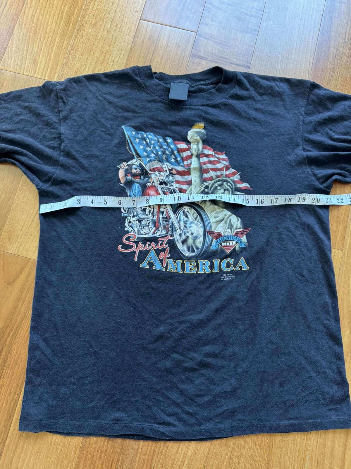 Harley Davidson Vintage 80s 1987 3D emblem Harley Davidson Spirit of America Size US XL / EU 56 / 4 - 6 Thumbnail