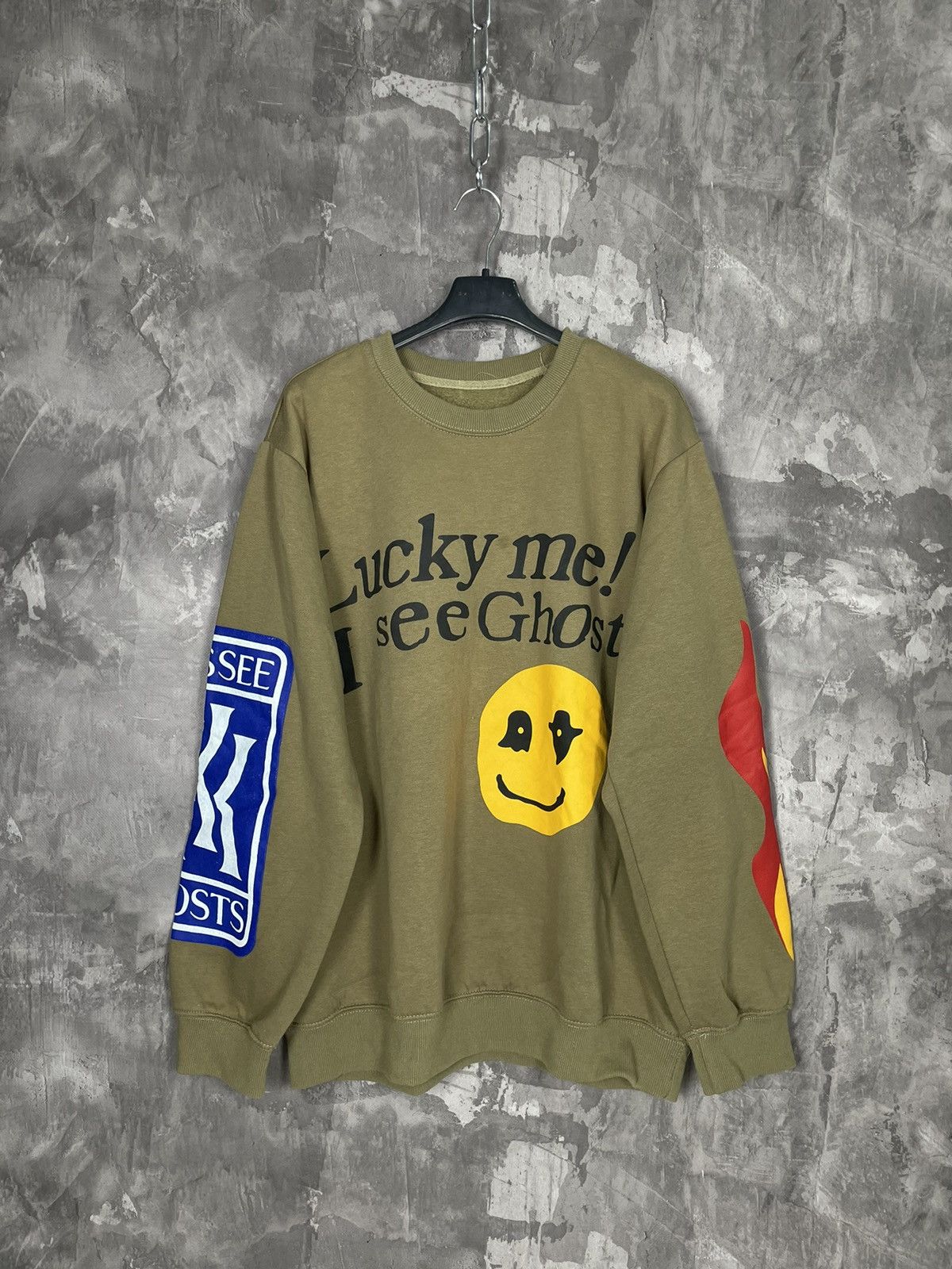 Lucky Me I See Ghosts Smiley Face Rap Hip Hop Sweatshirt