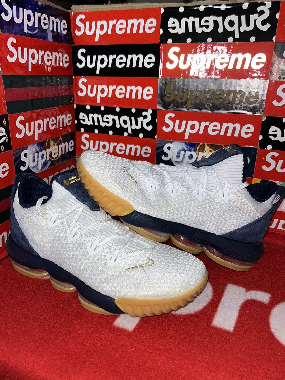 Nike Nike LeBron 16 Low 'Olympic USA' CI2668-101 size 12 Size US 12 / EU 45 - 1 Thumbnail