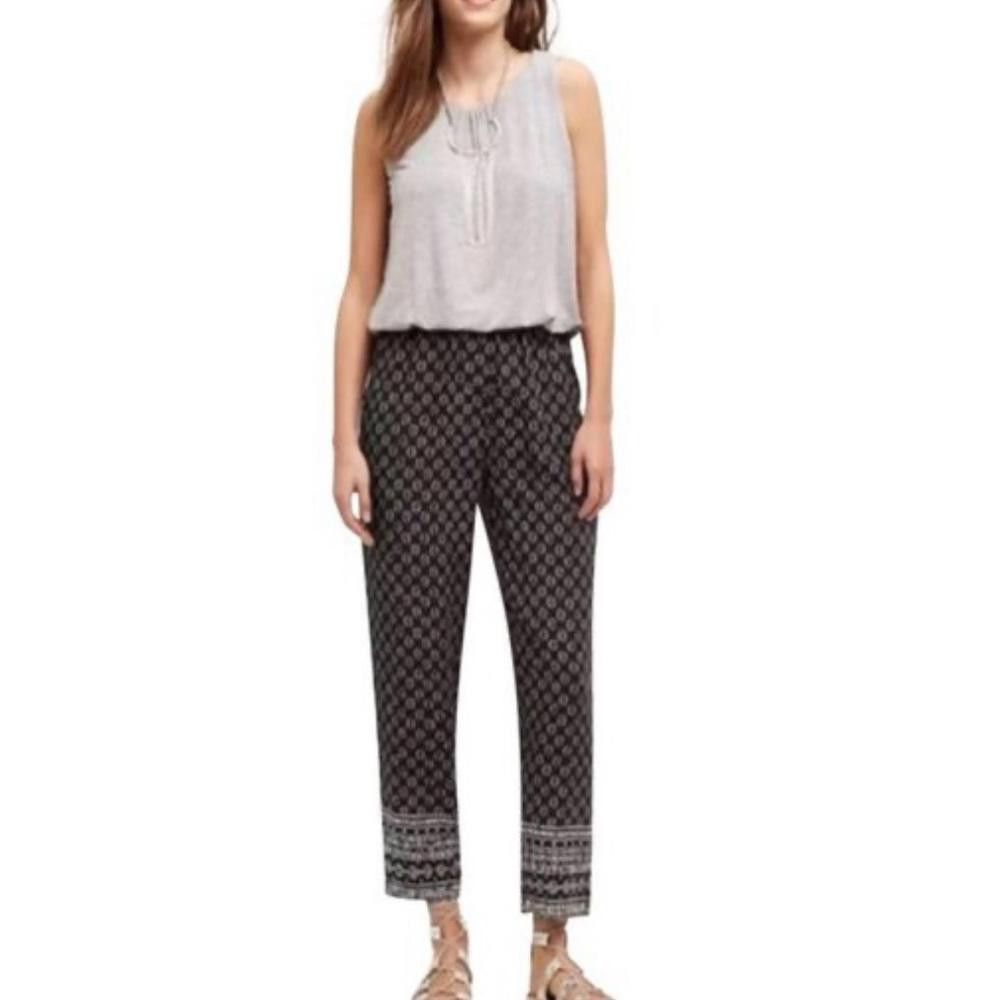 Designer Anthropologie l Hei Hei Rhodes Gray Navy Jumpsuit Medium Size 32" / US 10 / IT 46 - 1 Thumbnail