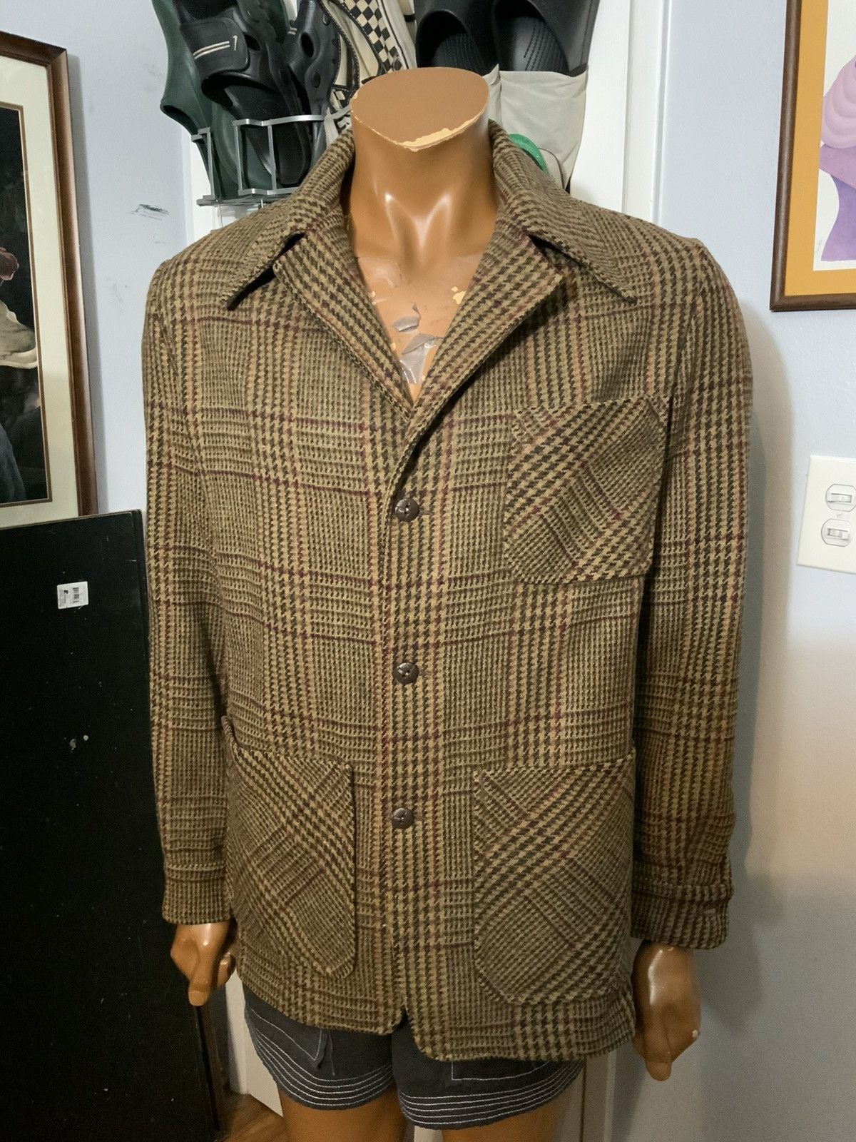 Vintage Vintage Mt. Jefferson Woolens Oregon Houndstooth Wool Jacket Size US S / EU 44-46 / 1 - 11 Thumbnail