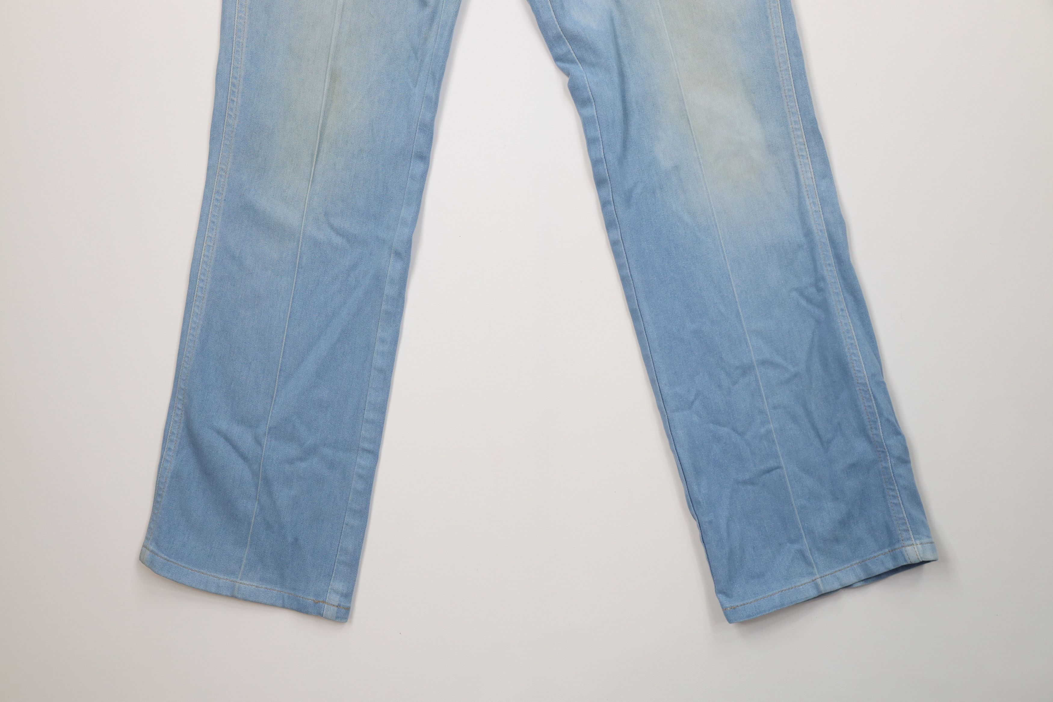Vintage Vintage 70s Streetwear Flared Stretch Denim Jeans Blue Size US 30 / EU 46 - 4 Thumbnail