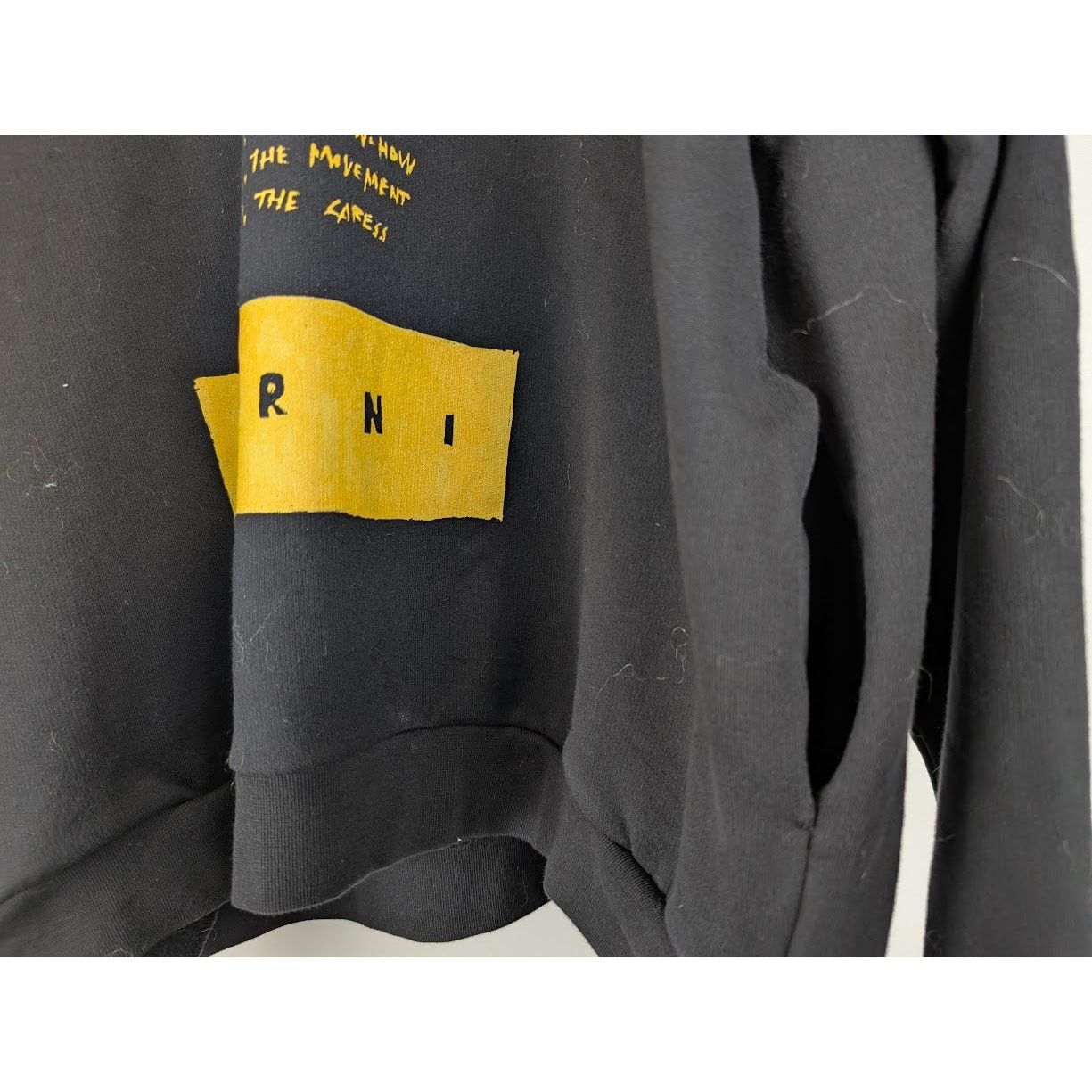 Marni o1rshd1 Brushed Organic Cotton Sweatshirt Hoodie in Black Size US L / EU 52-54 / 3 - 14 Thumbnail