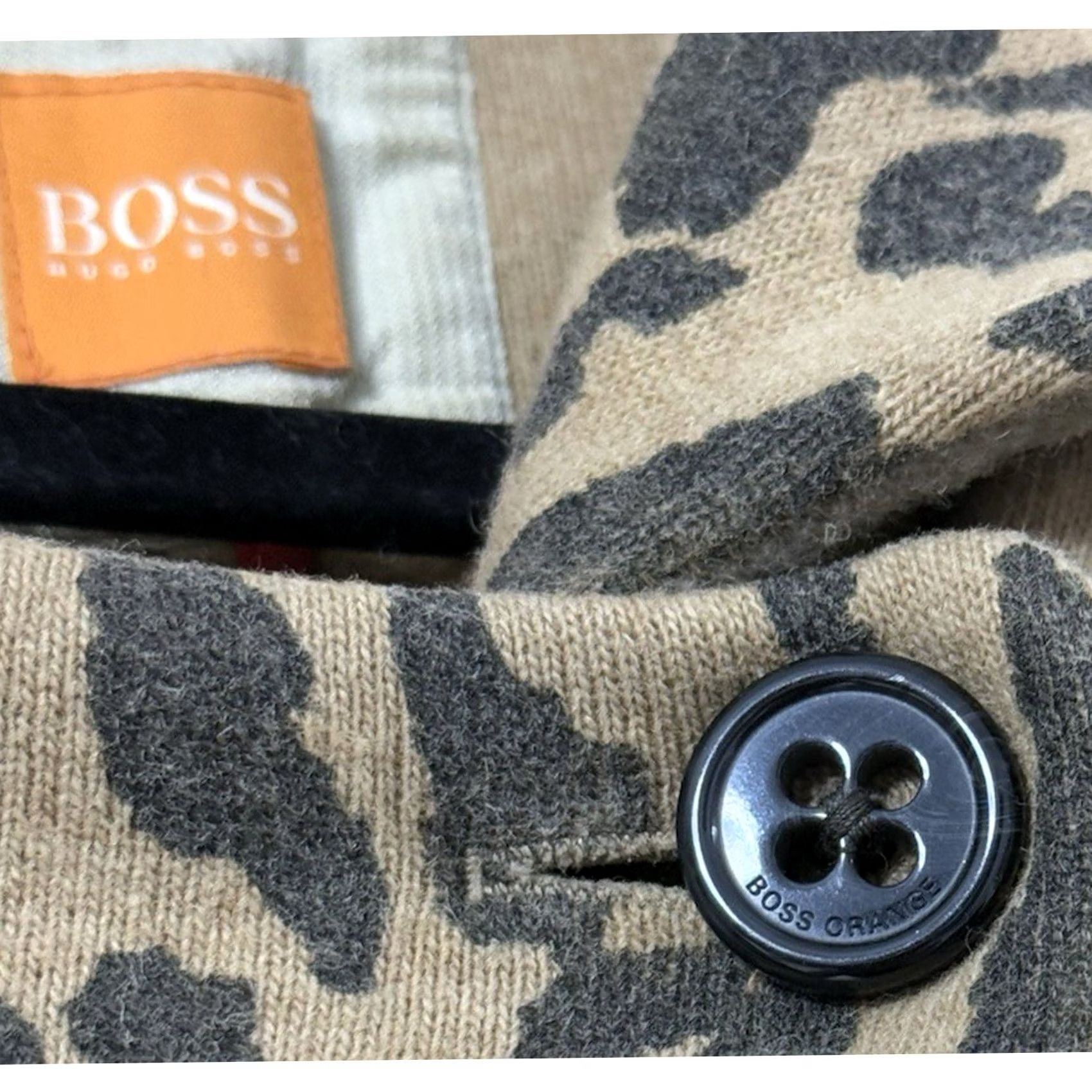 Vintage BOSS Wool Cashmere Blend Leopard Print Coat Animal Print Knit Size 8 Size M / US 6-8 / IT 42-44 - 5 Thumbnail