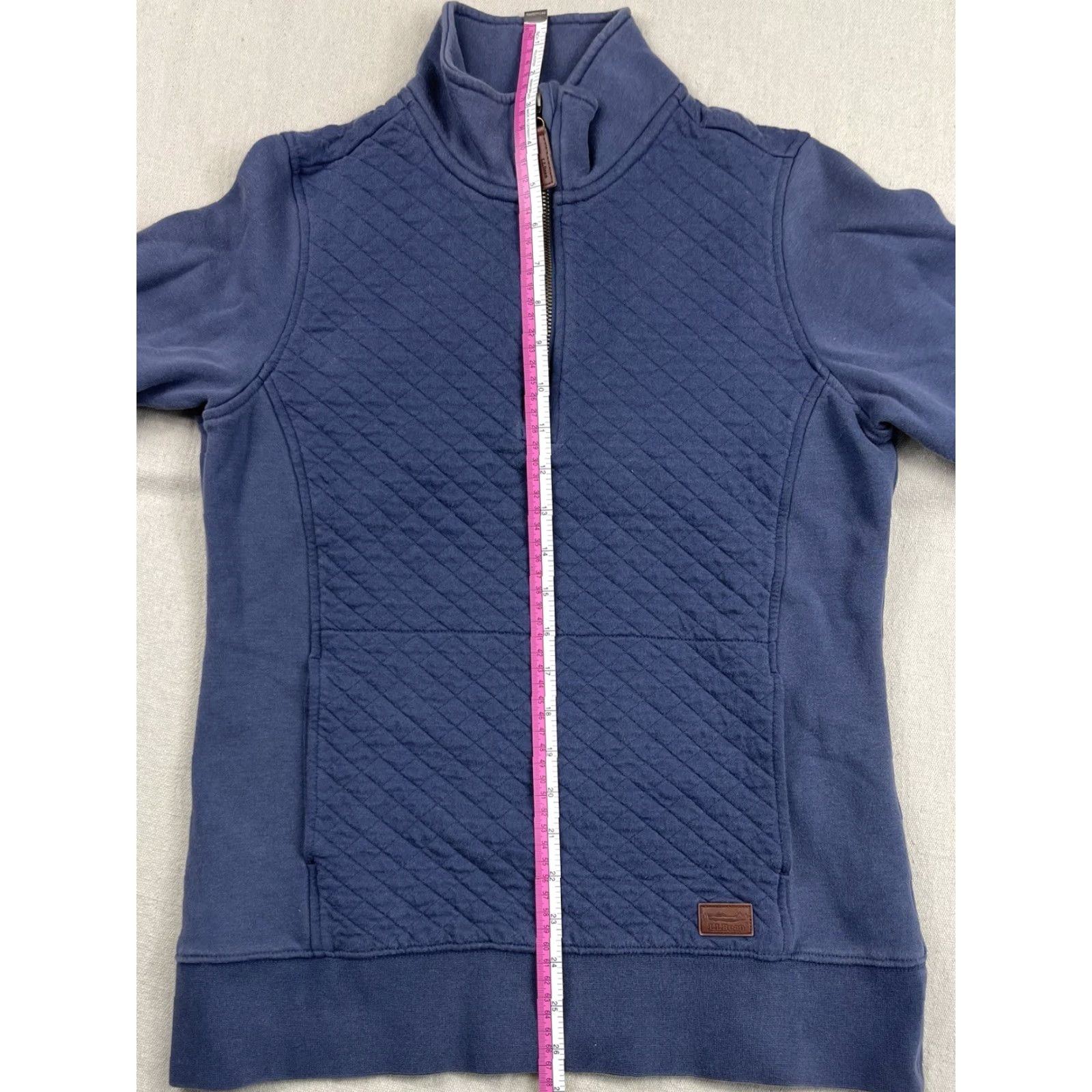 Vintage LL Bean Quilted 1/4 Zip Pullover Sweatshirt Women XS Blue Knit Outdoors Hiking Casual Size XS / US 0-2 / IT 36-38 - 7 Thumbnail