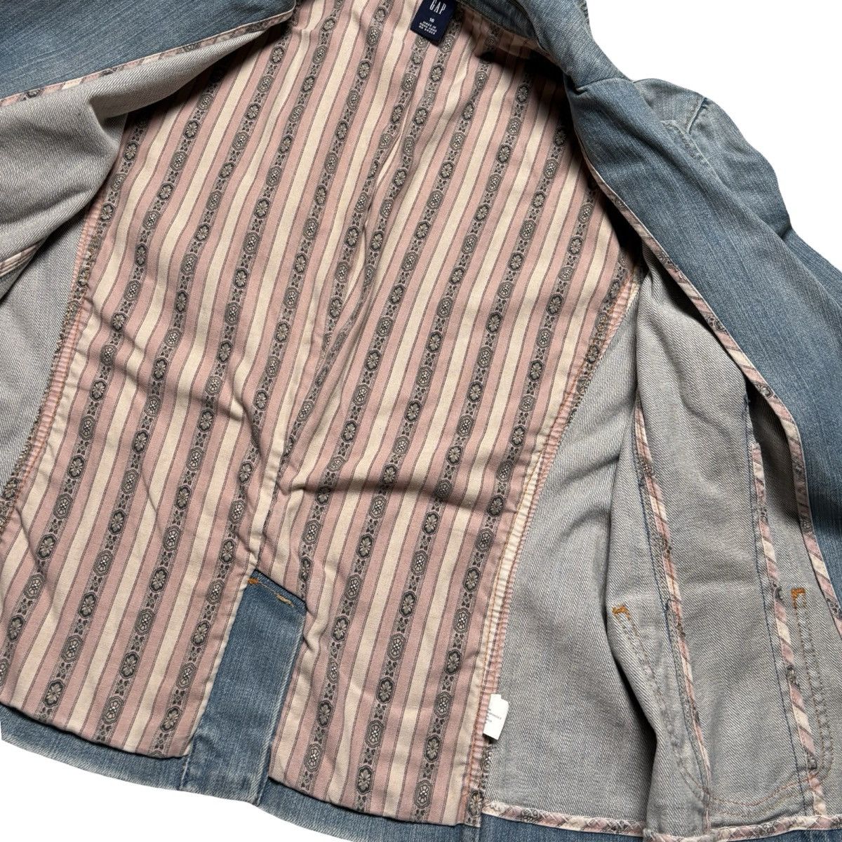 Gap Vintage Gap Womens Stretch Denim Blazer Jacket 16 Fall 2004 Size XXL / US 16-18 / IT 52-54 - 6 Thumbnail