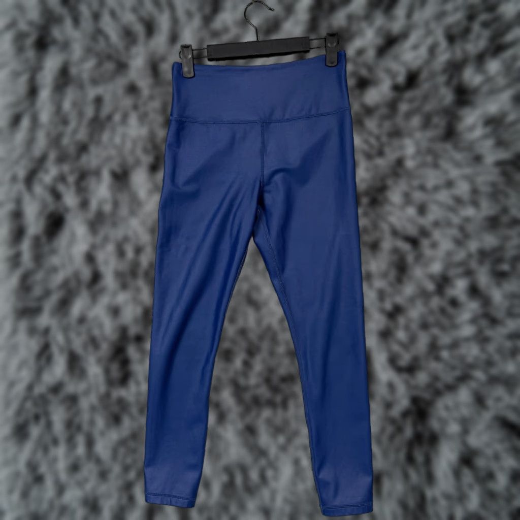 Vintage Zyia Active Leggings Womens 6-8 Blue Mid Rise Ankle 24in Inseam Gym Yoga Running Stretch Knit Polyester Spandex Size 28" / US 6 / IT 42 - 1 Thumbnail