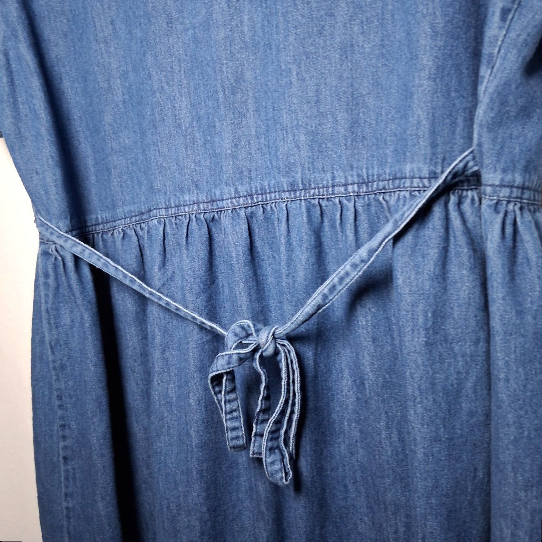 Vintage VINTAGE Olivia Rose Dress Shirt Dress 16P Petite Blue Chambray Denim Hot Air Balloon Womens Girls Size XXL / US 16-18 / IT 52-54 - 7 Thumbnail