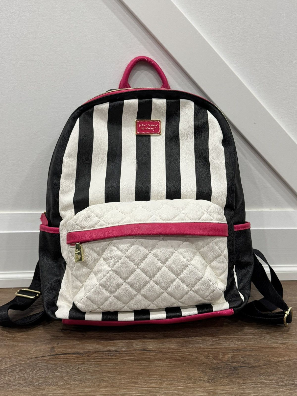 betsey johnson stripe hype mini backpack Betsey Johnson Luv Betsey Betsey Johnson Striped Mini Backpack Purse