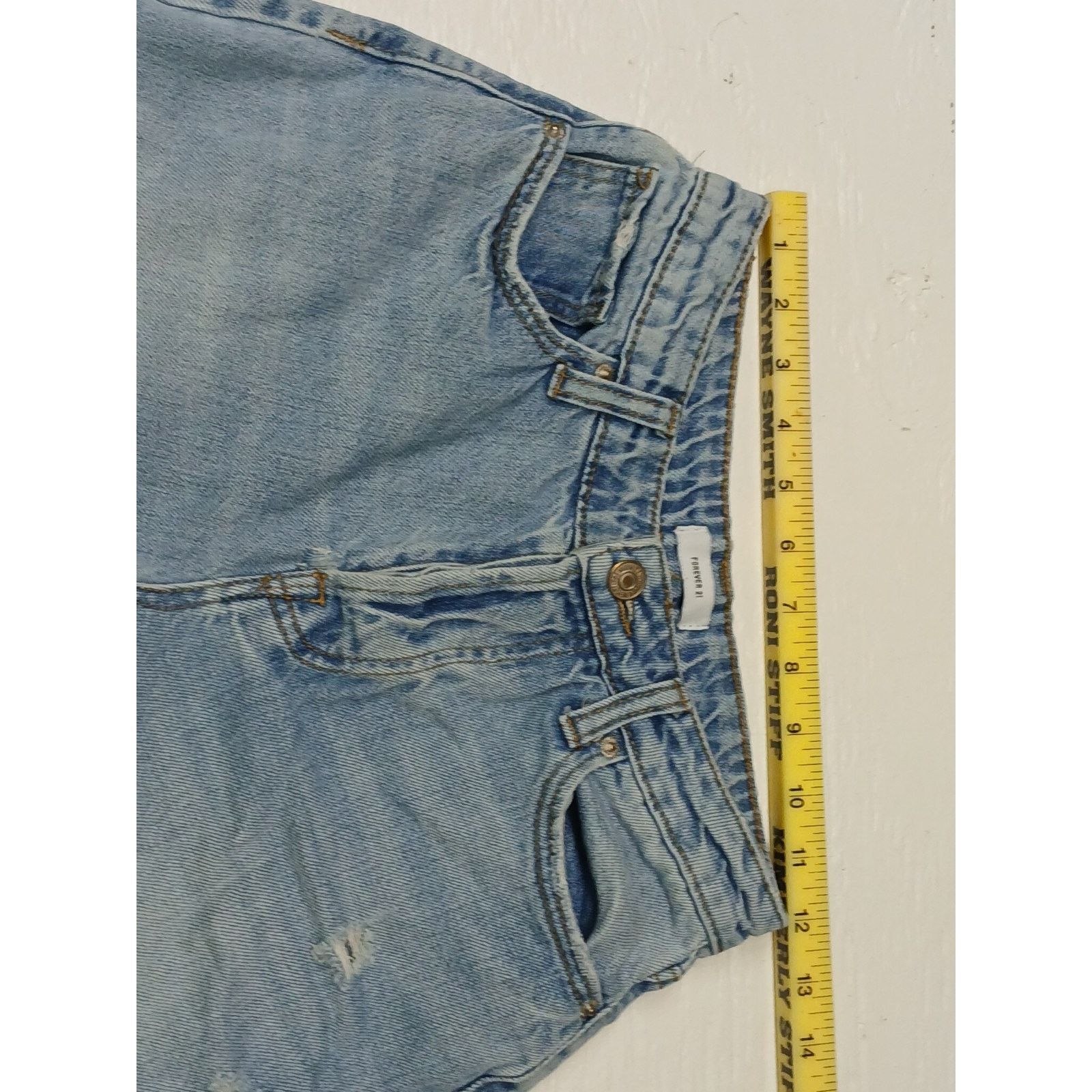 Forever 21 Forever 21 (24) Women's Button Light Denim Blue Jeans Size 24" / US 00 / IT 34 - 7 Thumbnail