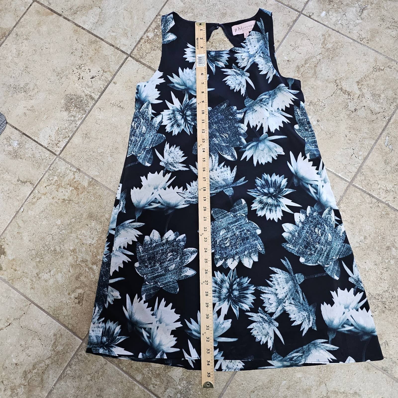 Alberta Ferretti Philosophy KeyHole Back Sleeveless Floral Shift Dress SZ S Size S / US 4 / IT 40 - 10 Thumbnail