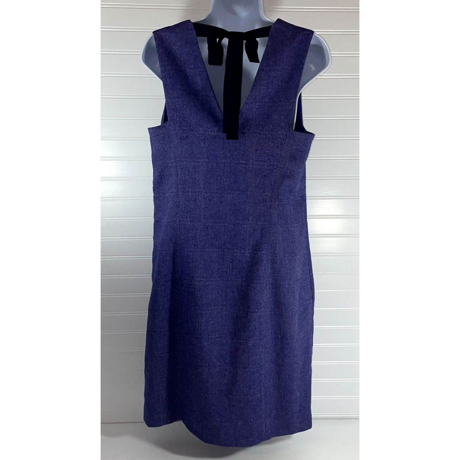 Banana Republic Banana Republic Dress Womens 10 Purple Neck Sleeveless Lined Style Size L / US 10 / IT 46 - 3 Thumbnail