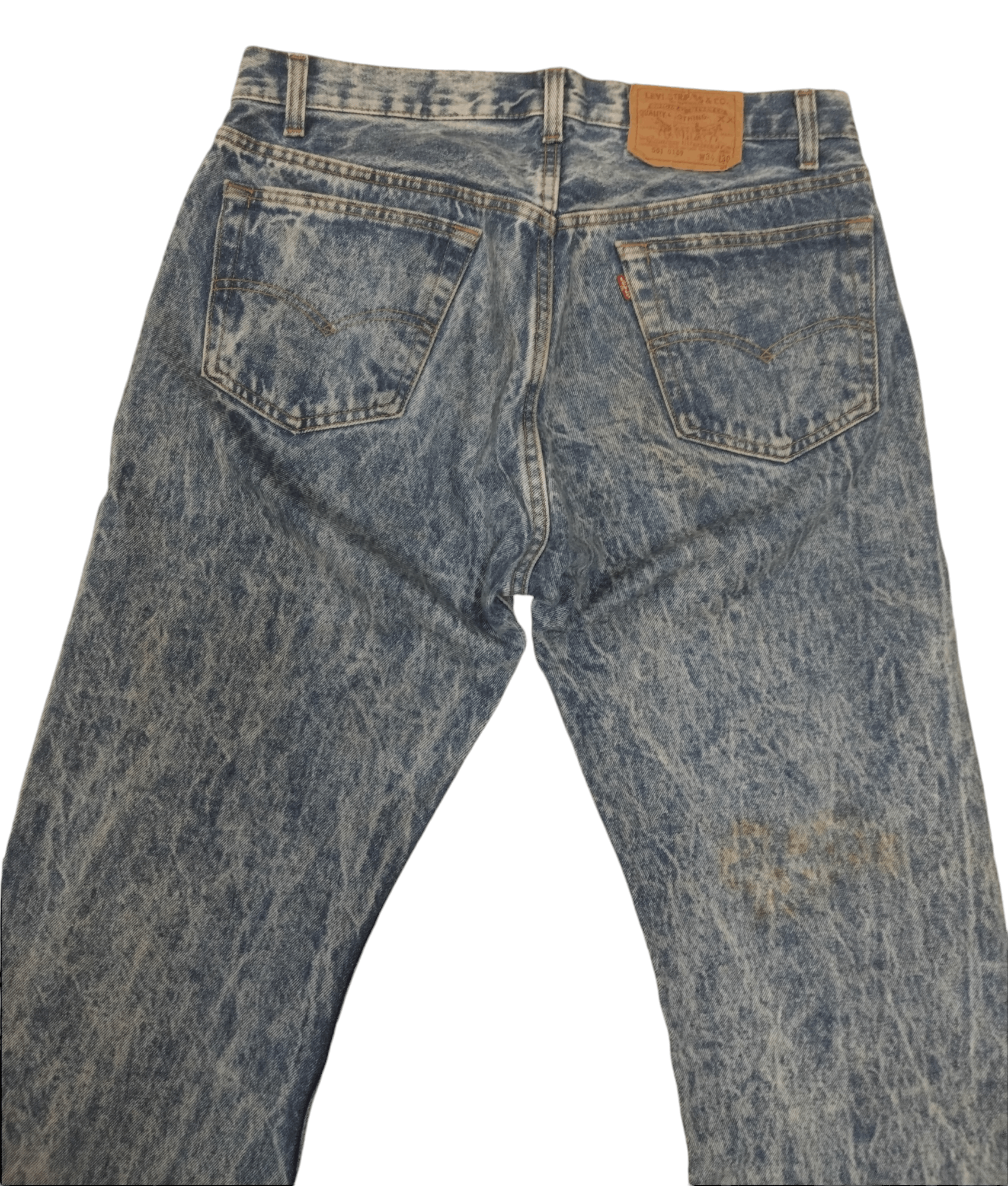If Six Was Nine × Le Grande Bleu (L.G.B.) × Levi's Crazy acid wash Levi’s Vintage Jeans Size US 34 / EU 50 - 6 Thumbnail