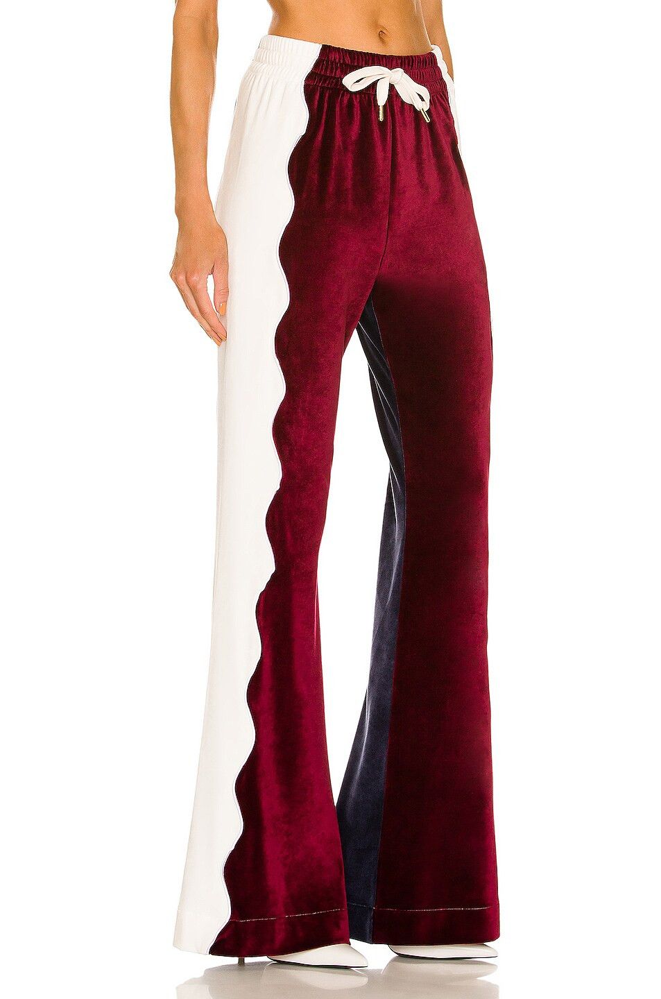 Casablanca o1mle1224 Panelled Track Pant in Burgundy Size 24" / US 00 / IT 34 - 2 Thumbnail