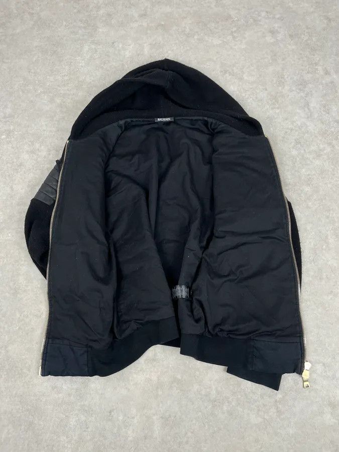 Balmain 2010s Balmain Hooded Hybrid Patchwork Zip Jacket Size S / US 4 / IT 40 - 8 Thumbnail
