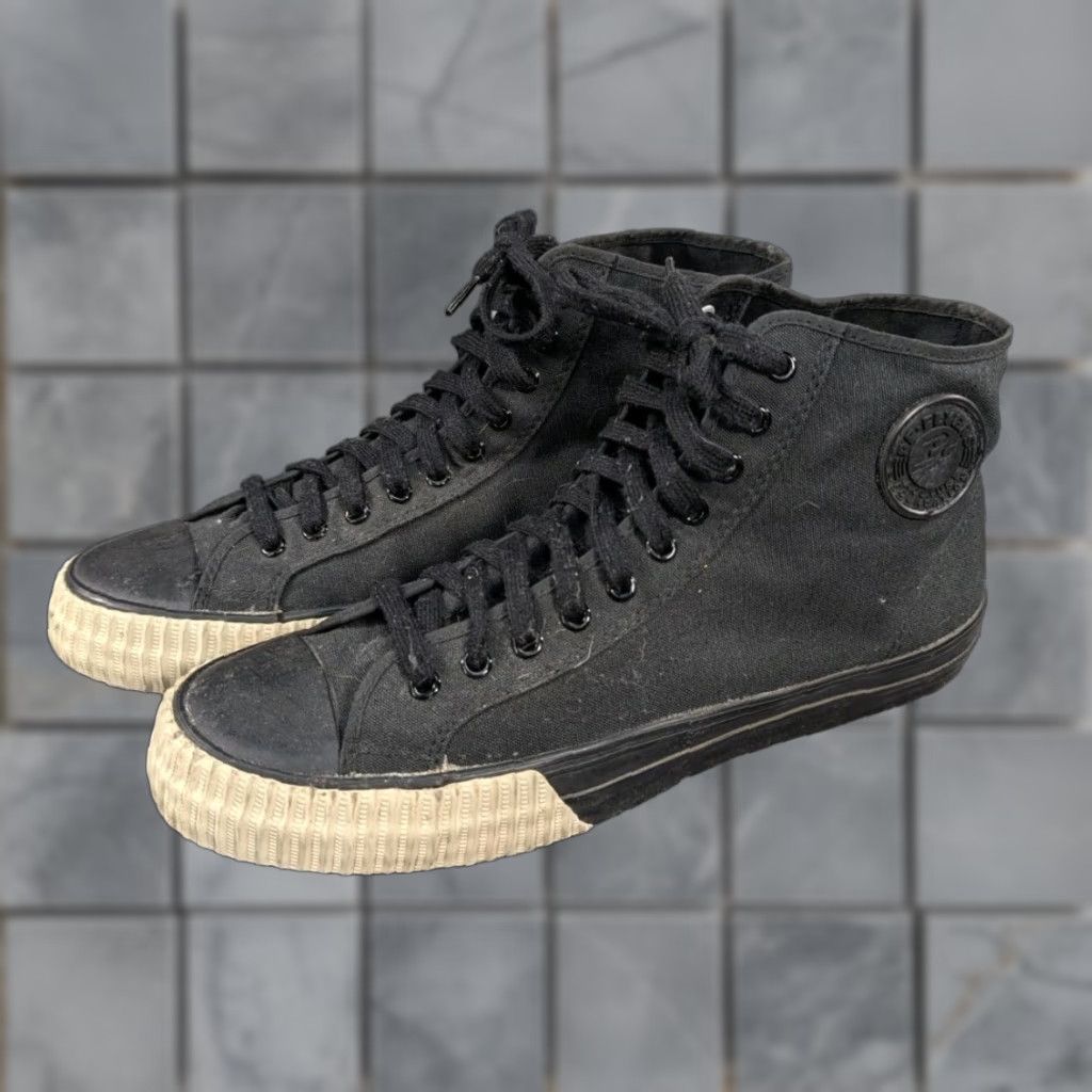 Vintage PF Flyers Mens 13 Black High Top Sneakers Shoes Casual Sneaker Canvas Size US L / EU 52-54 / 3 - 1 Thumbnail