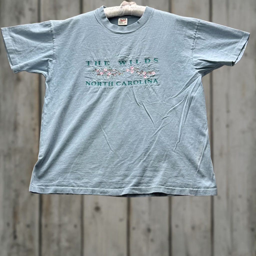 Vintage Vintage The Wilds Shirt Mens L Blue Embroidered Graphic Crewneck Cotton Jersey Size US L / EU 52-54 / 3 - 1 Thumbnail