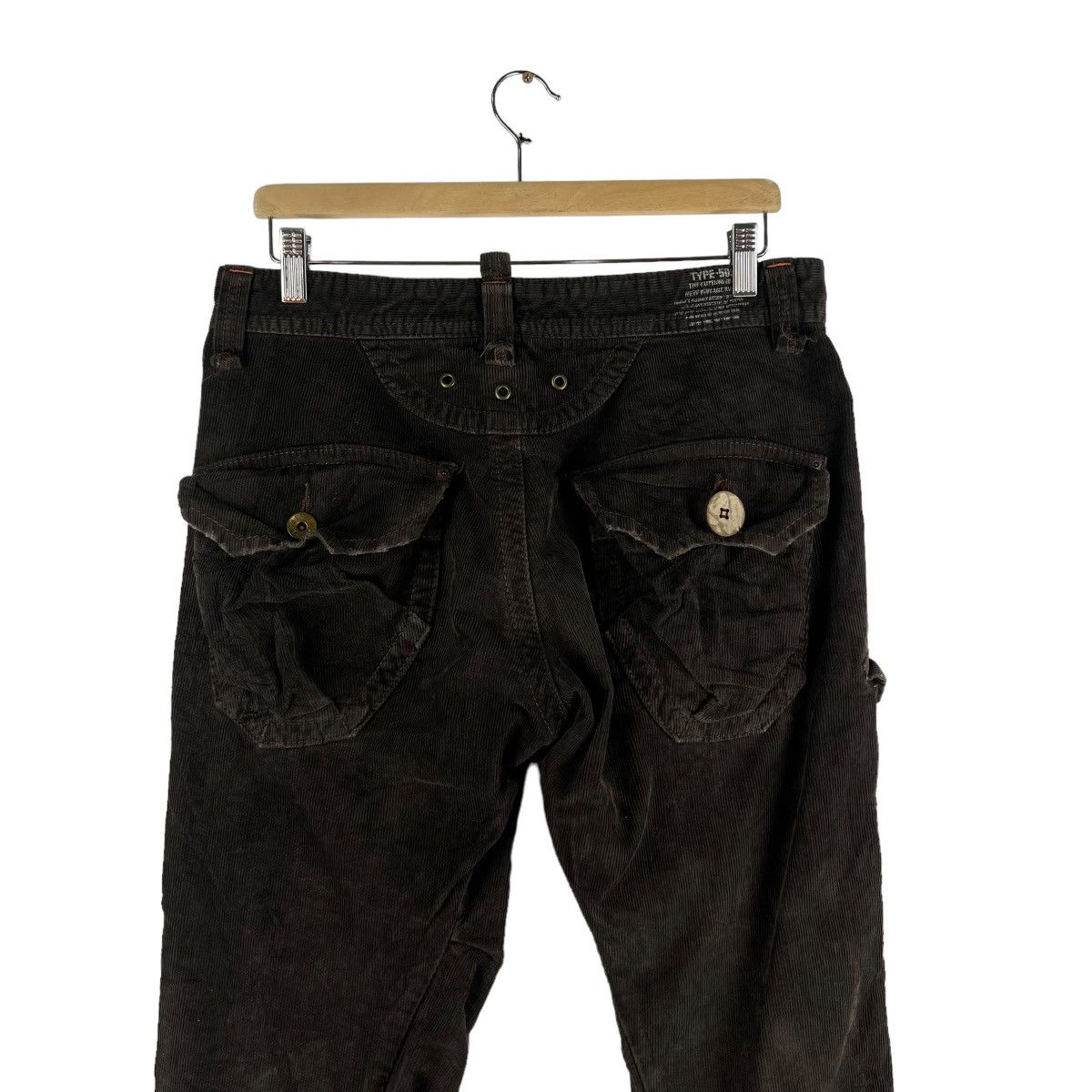 Hysteric Glamour 🔥VINTAGE BIKER PANTS CORDUROY MULTI POCKETS CARGO 505 KHAKI Size US 34 / EU 50 - 9 Thumbnail