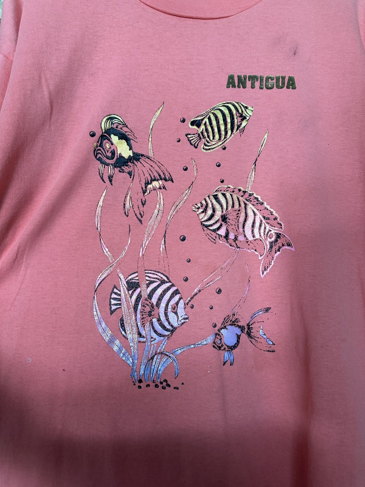 Vintage Vintage 90s Antigua Fish Tourist Vacation Animal Graphic Tee Size US XL / EU 56 / 4 - 4 Thumbnail