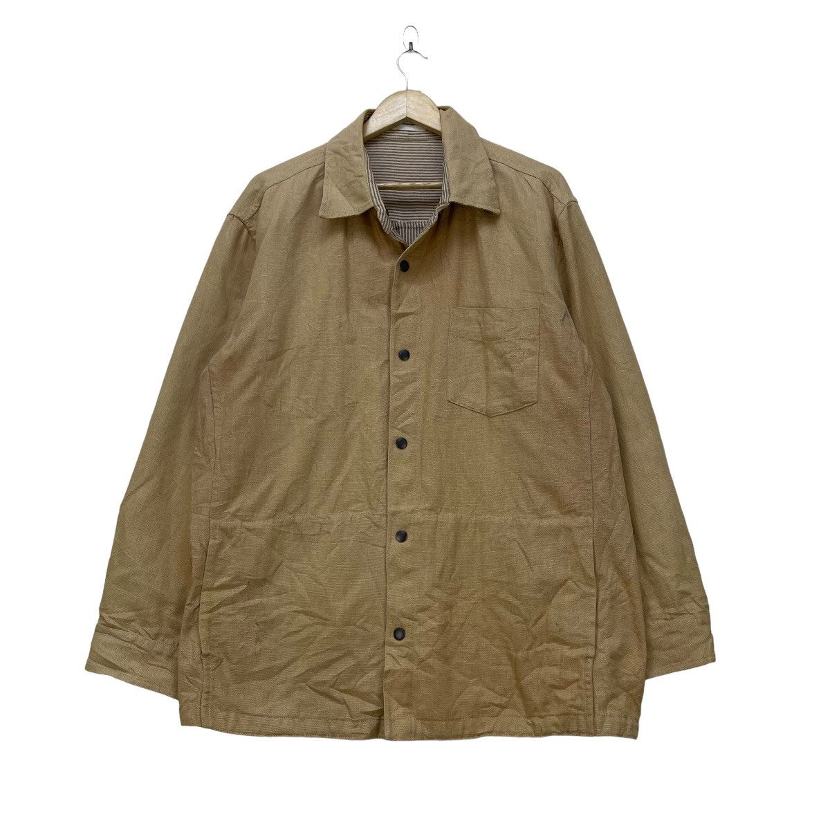 Chaps Ralph Lauren × Ralph Lauren × Vintage 💥Vintage Chaps Reversible Worker Hikory Stripe Jacket Size US M / EU 48-50 / 2 - 2 Thumbnail