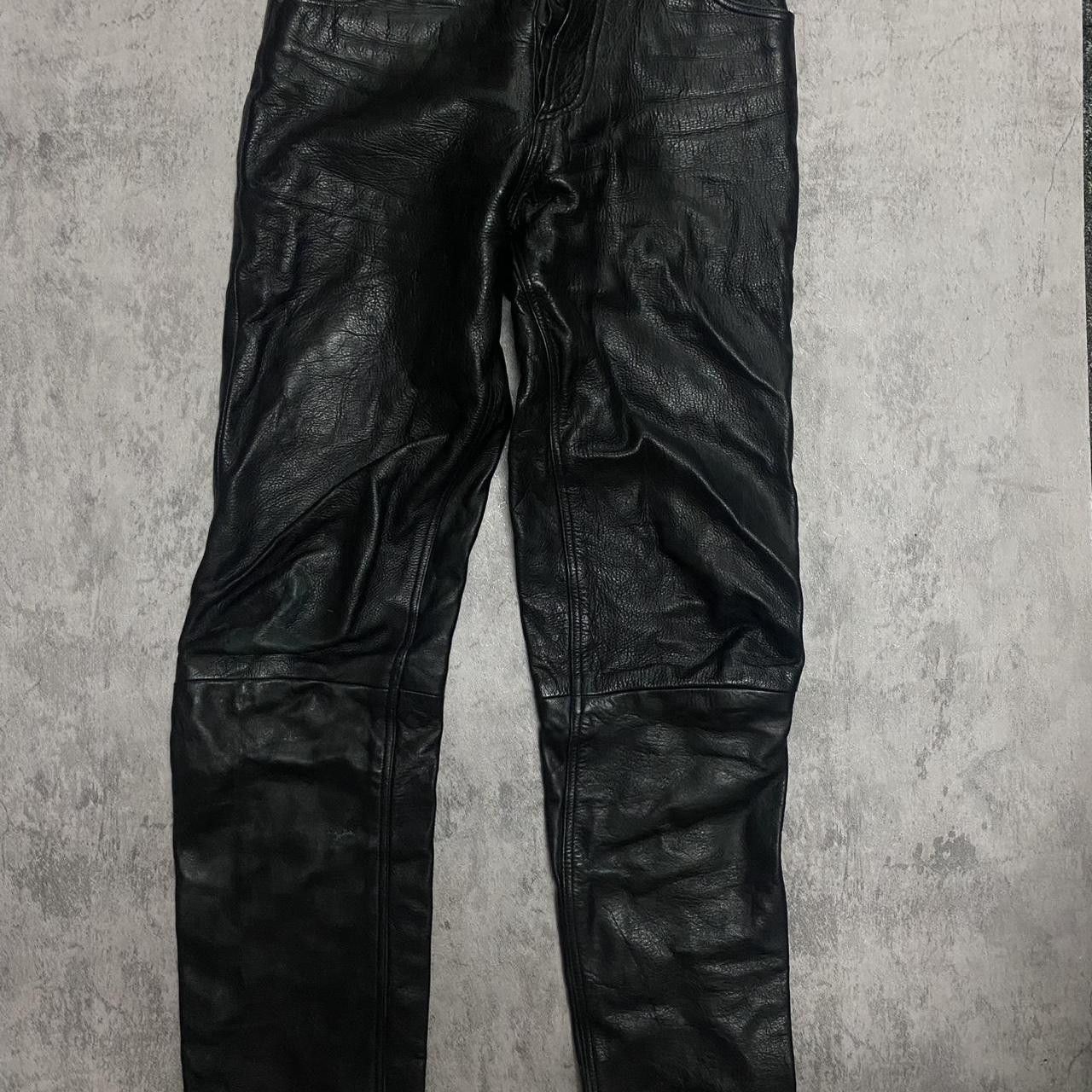 Other Black leather Motorcycle Metal Rock 2000s 90s Size US 33 - 1 Thumbnail