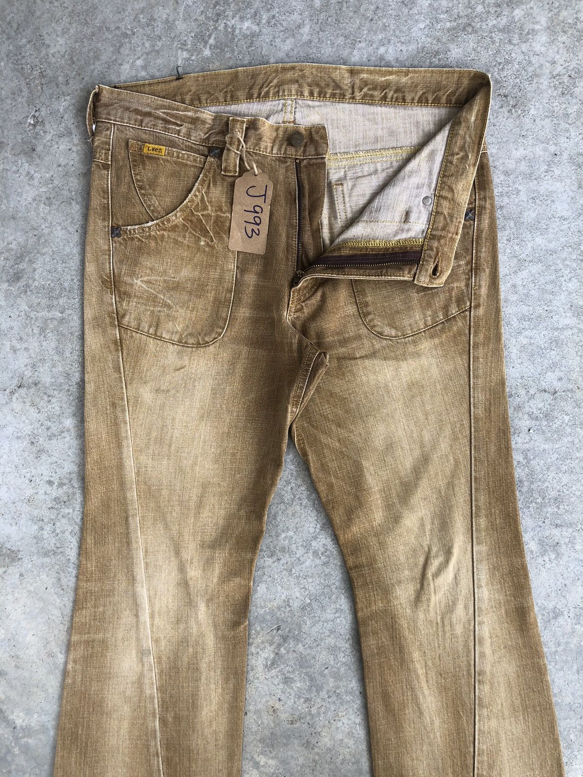 Lee Japanese Lee Flared Jeans Distressed Jeans Size US 34 / EU 50 - 3 Thumbnail
