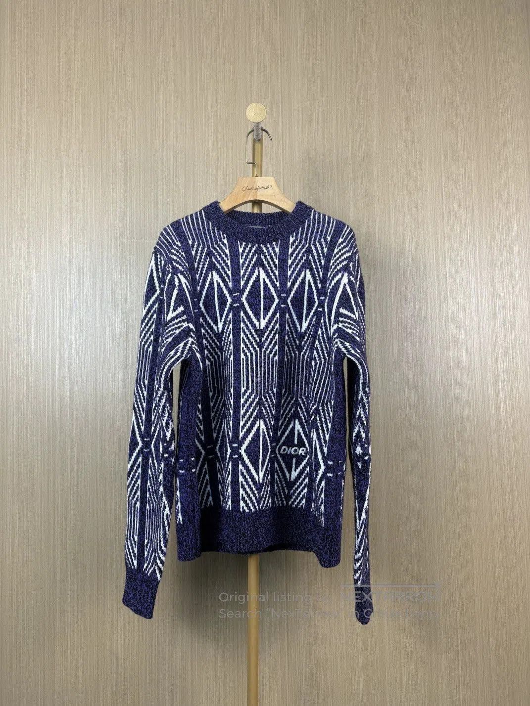 Dior dior purple diamond patterned crewneck sweater. Size US M / EU 48-50 / 2 - 1 Thumbnail