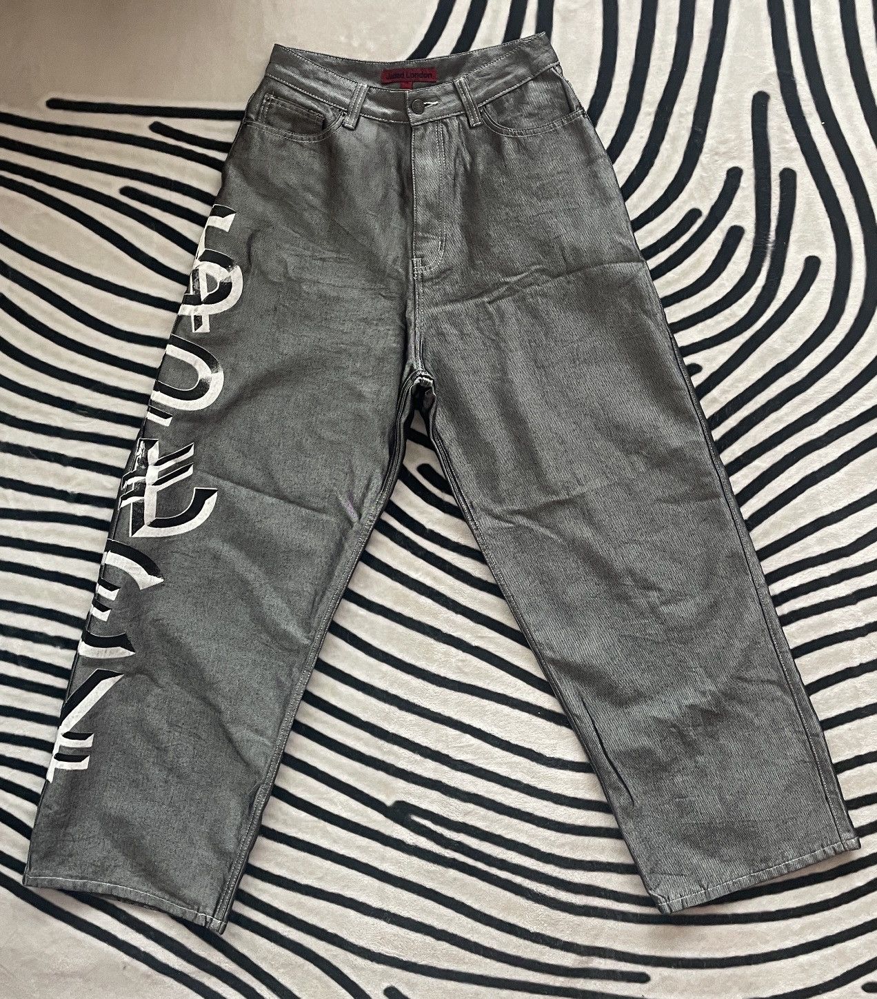 Jaded London Currency Money Balloon Baggy Jeans Y2K Ravewear Size US 28 / EU 44 - 1 Thumbnail