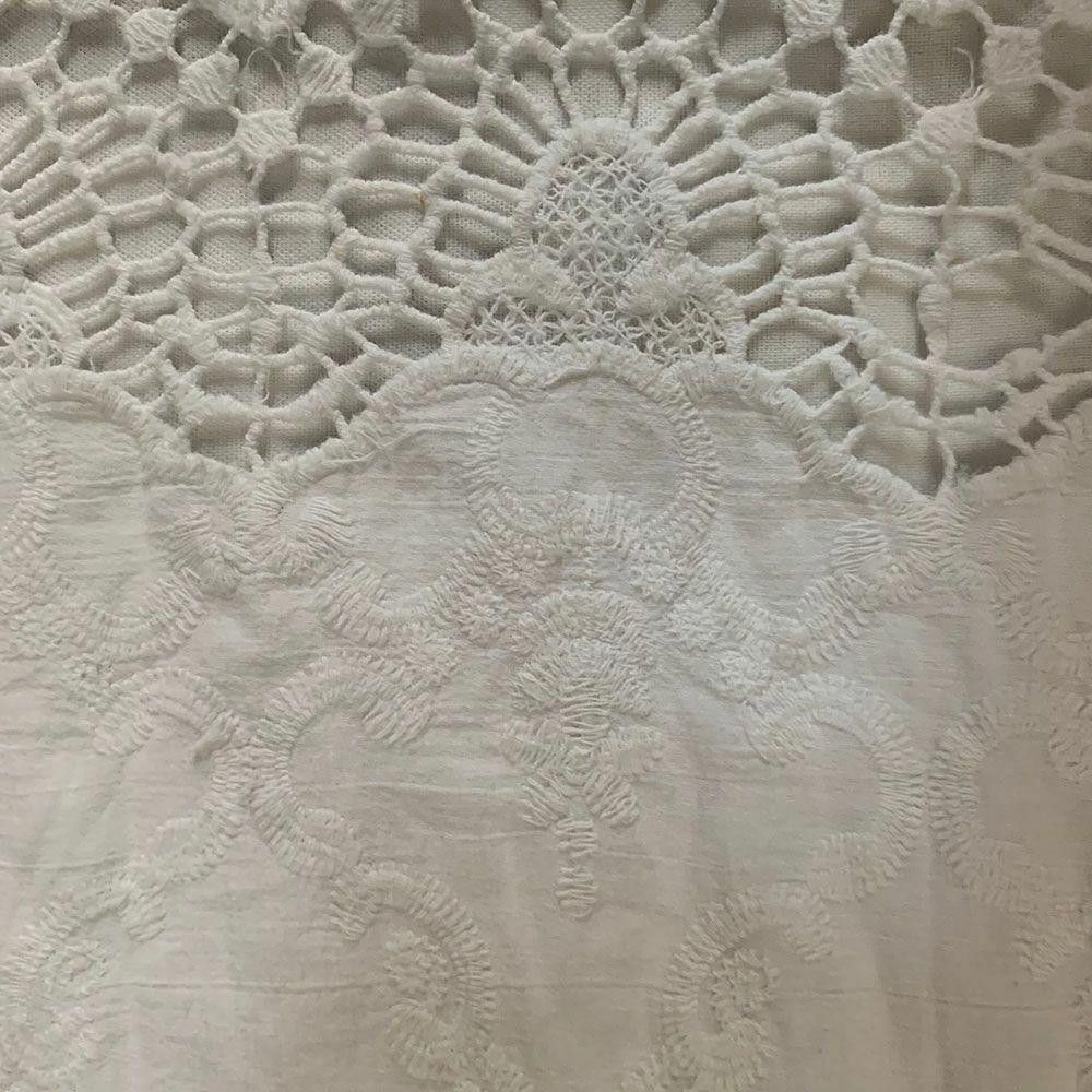 Designer Pre Owned White Hand Made Blouse S Size S / US 4 / IT 40 - 3 Thumbnail