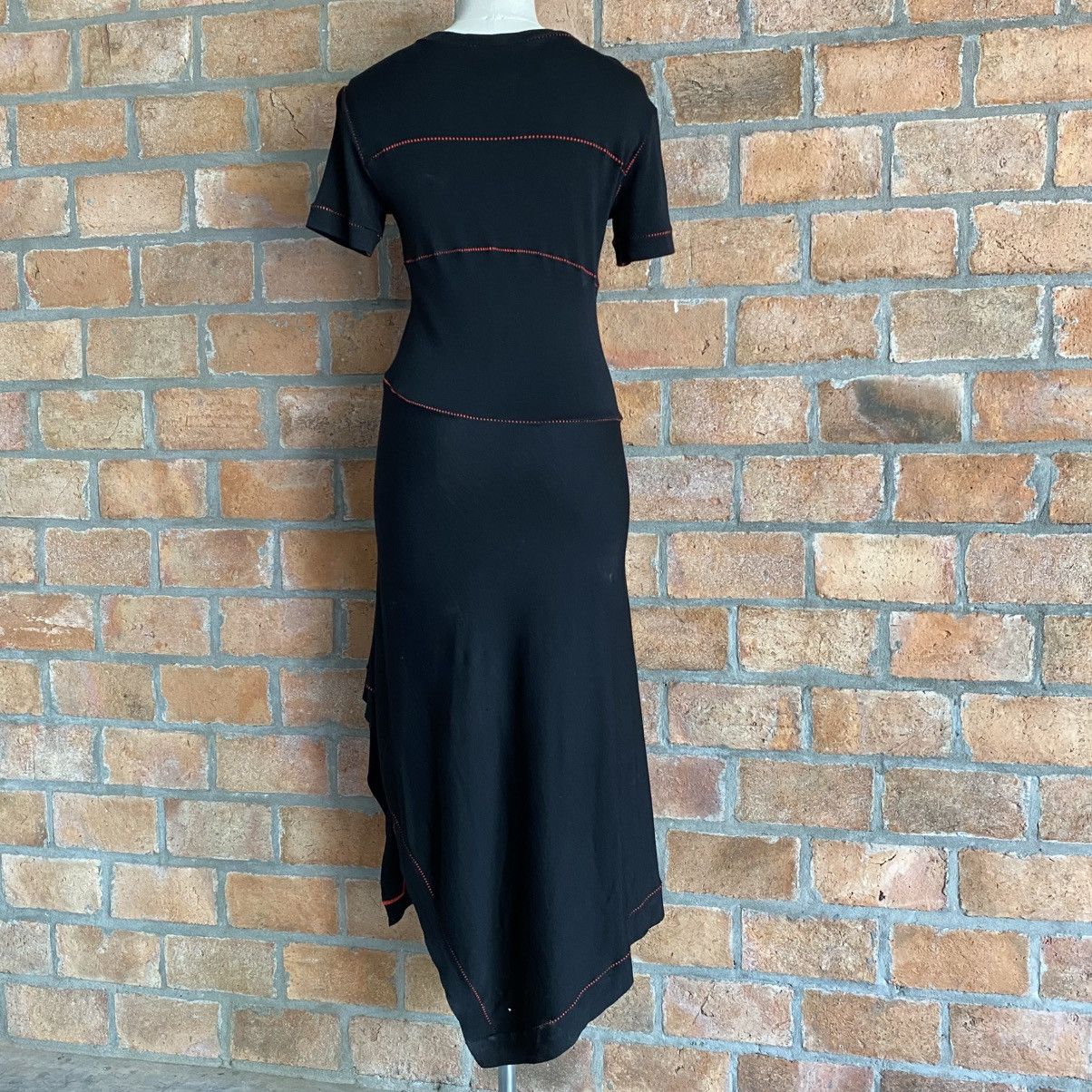 Issey Miyake ISSEY MIYAKE Black Asymmetrical Stitch Dress Size XS / US 0-2 / IT 36-38 - 22 Thumbnail