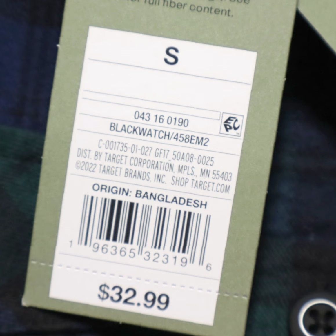 Vintage Goodfellow Heavyweight Flannel Plaid Button Up Shirt Green Men's S Size US S / EU 44-46 / 1 - 6 Thumbnail