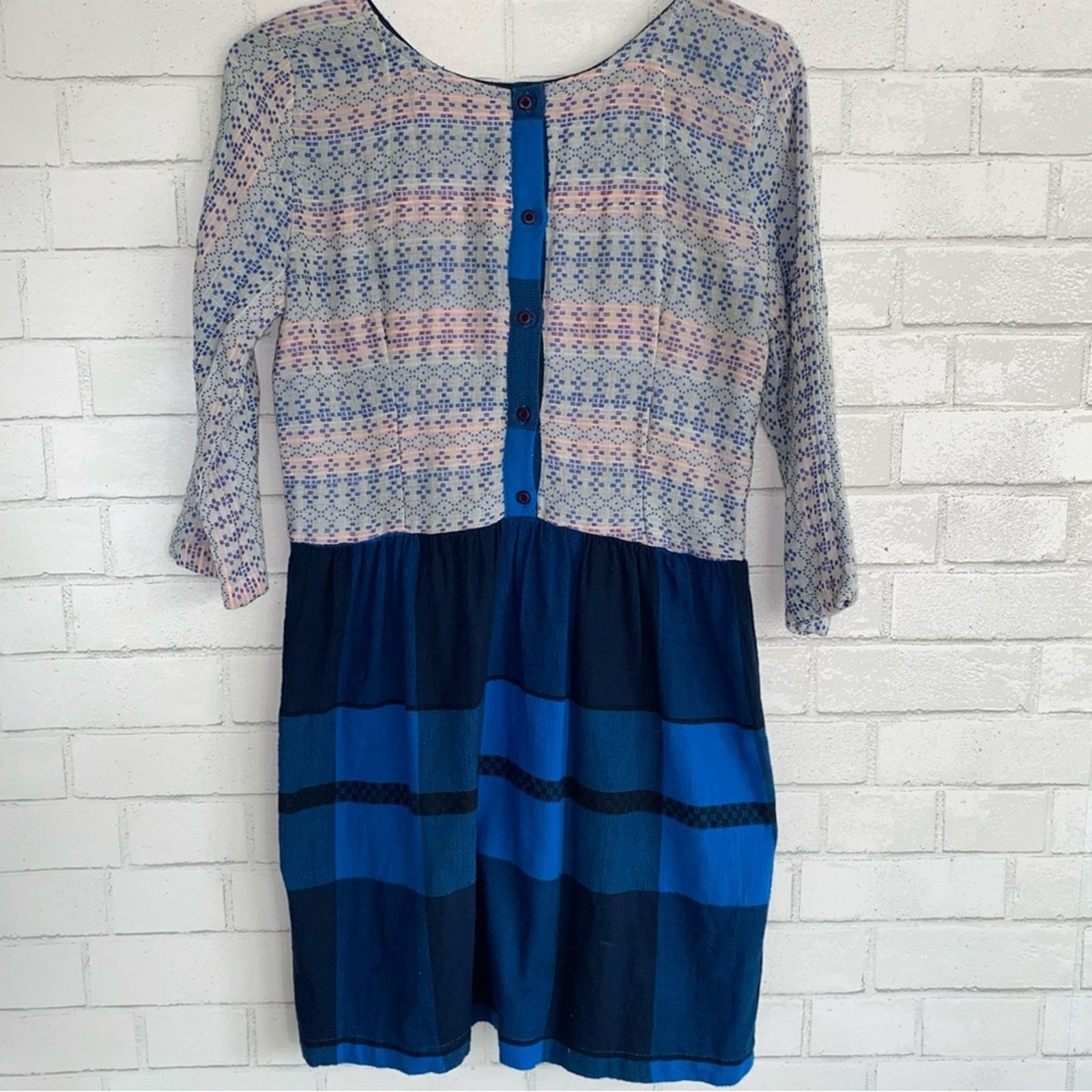 Other Ace & Jig x Barneys Mixed Media Blue Dress Women’s Small EUC Size S / US 4 / IT 40 - 5 Thumbnail