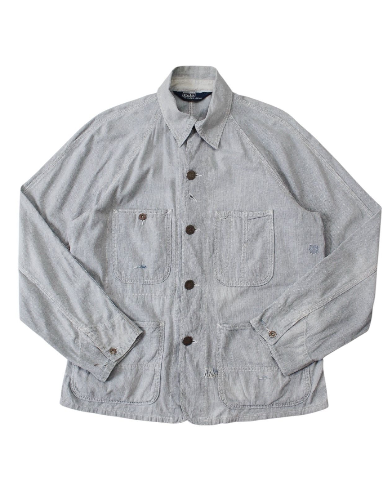 Polo Ralph Lauren 2000S POLO RALPH LAUREN DISTRESSED PATCHWORK CHORE JACKET Size US L / EU 52-54 / 3 - 1 Thumbnail
