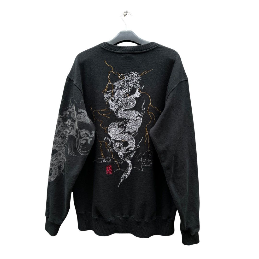 Japanese Brand Sukajan Sweatshirt Karakuri Tamashi Dragon Embroidered Size US L / EU 52-54 / 3 - 1 Thumbnail