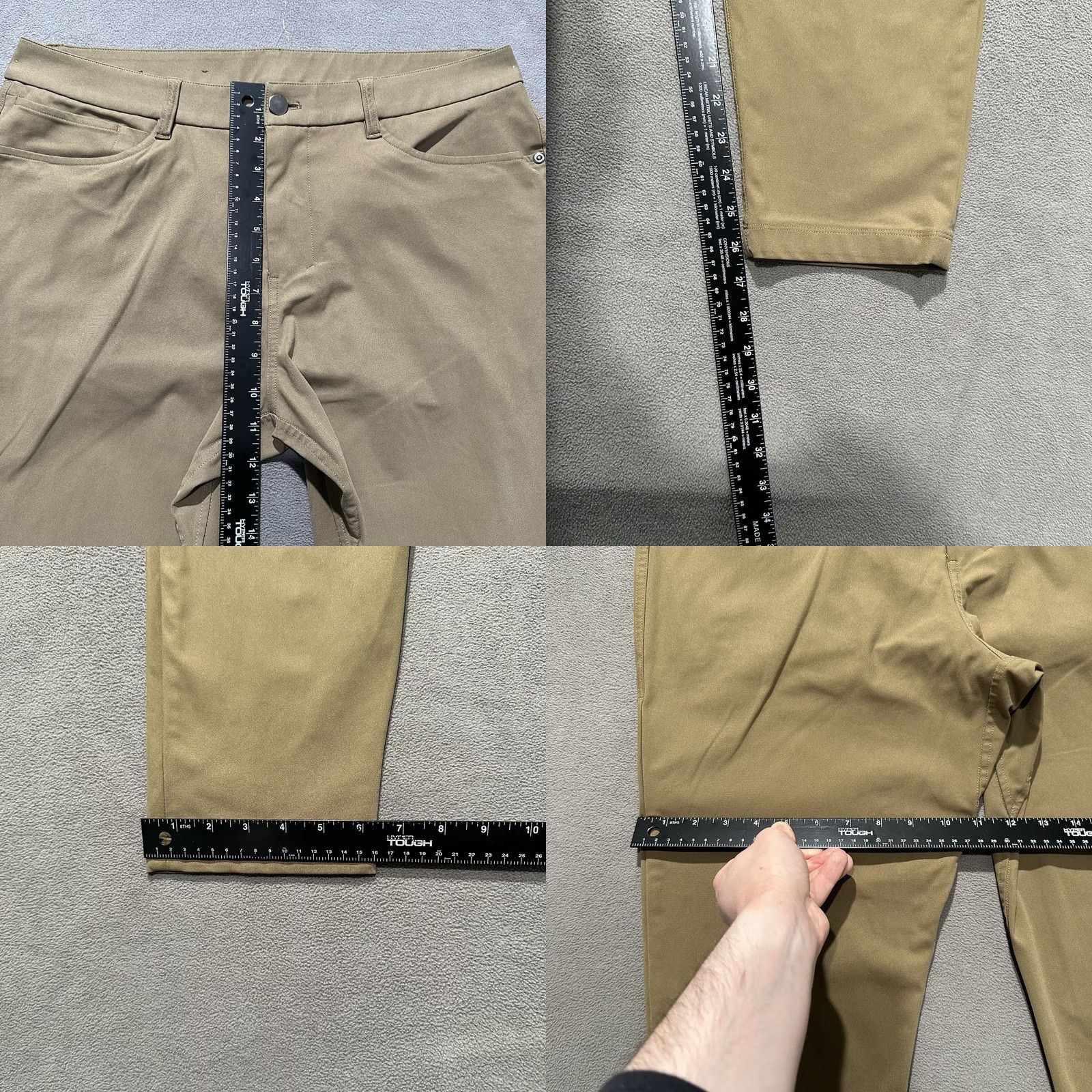 Lululemon Lululemon Pants Mens 33 Beige ABC Slim Fit Pocket 33x26 Tan Warpstreme GUC Size US 33 - 9 Thumbnail