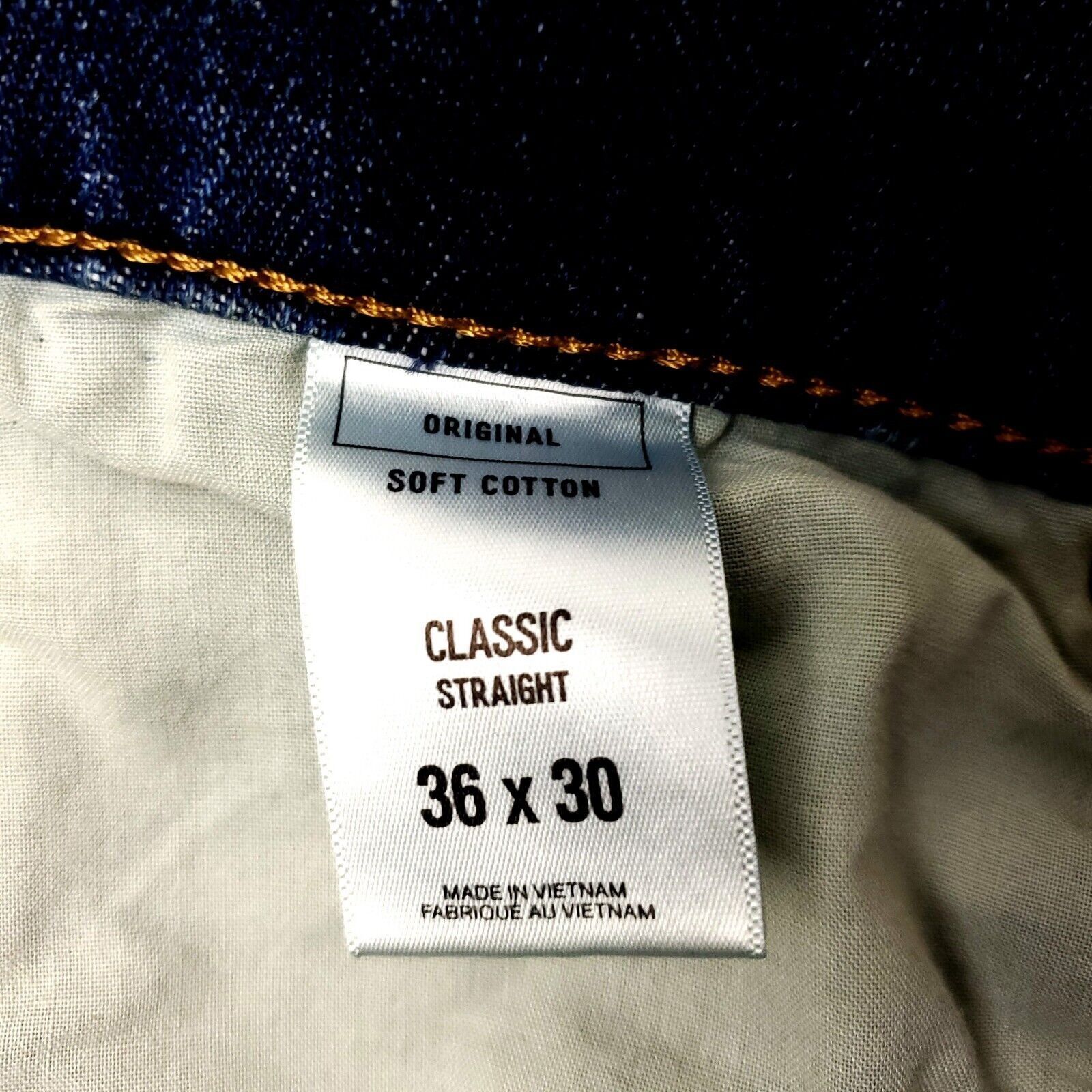 Express Express Classic Straight Blue Jeans Soft Cotton 38/28 Mid Ri Size US 38 / EU 54 - 4 Thumbnail