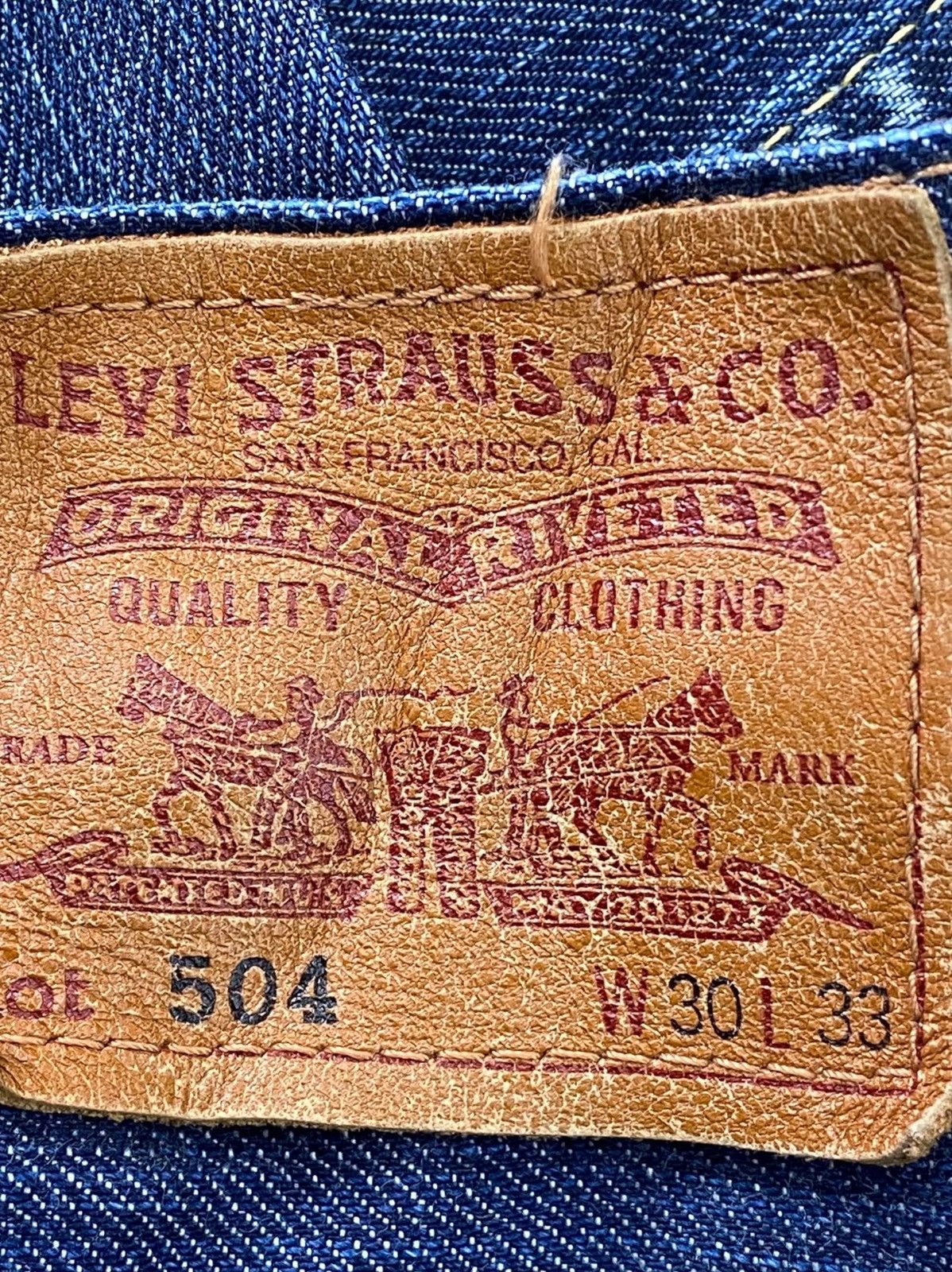 Levi's Levi’s 504 Faded Blue Wash Style Straight Leg Jeans Size US 32 / EU 48 - 11 Thumbnail