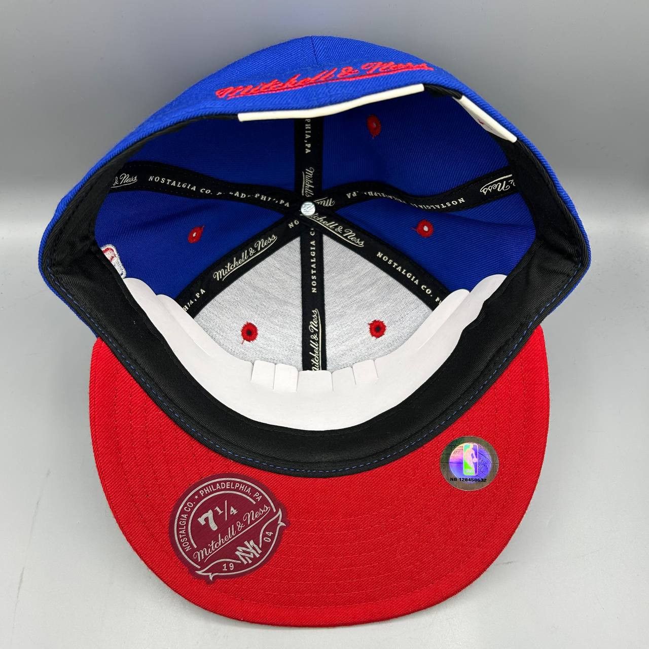Mitchell & Ness Denver Nuggets Hat Men 7 1/4 Blue Red NBA Fitted Cap Wool Size ONE SIZE - 2 Thumbnail