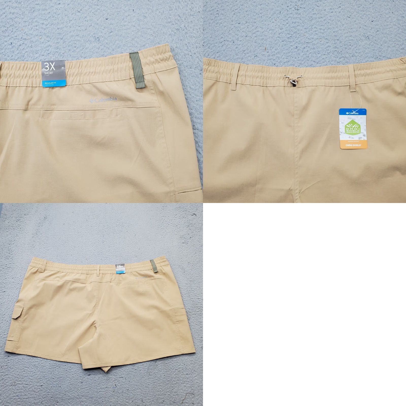 Vintage Columbia Water Shorts Womens 3X Tan Omni-Shade UPF Sun Protection Regular Fit Size 40" / US 18 - 8 Thumbnail