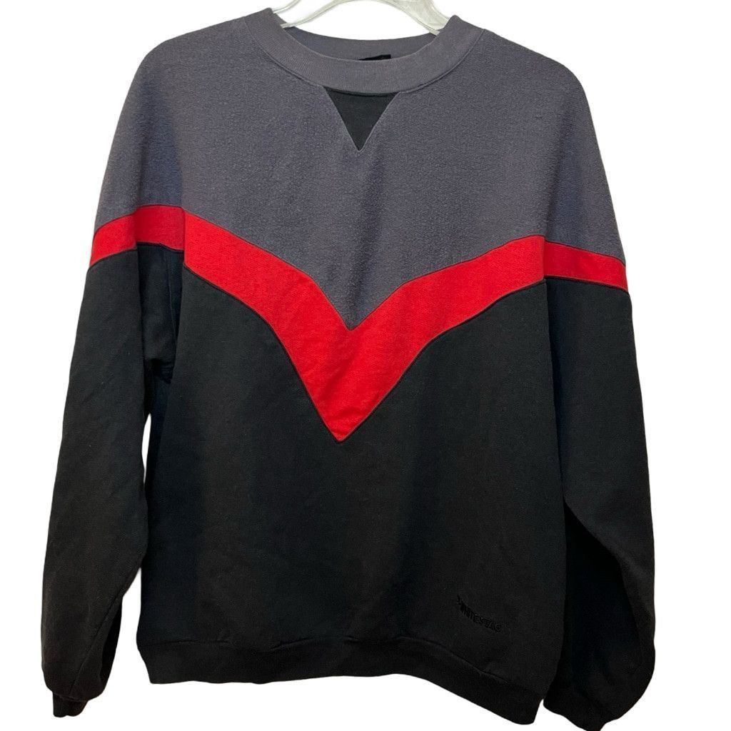 Vintage 80s White Stag Chevron Striped Crewneck Sweatshirt Sweater M Size L / US 10 / IT 46 - 2 Thumbnail