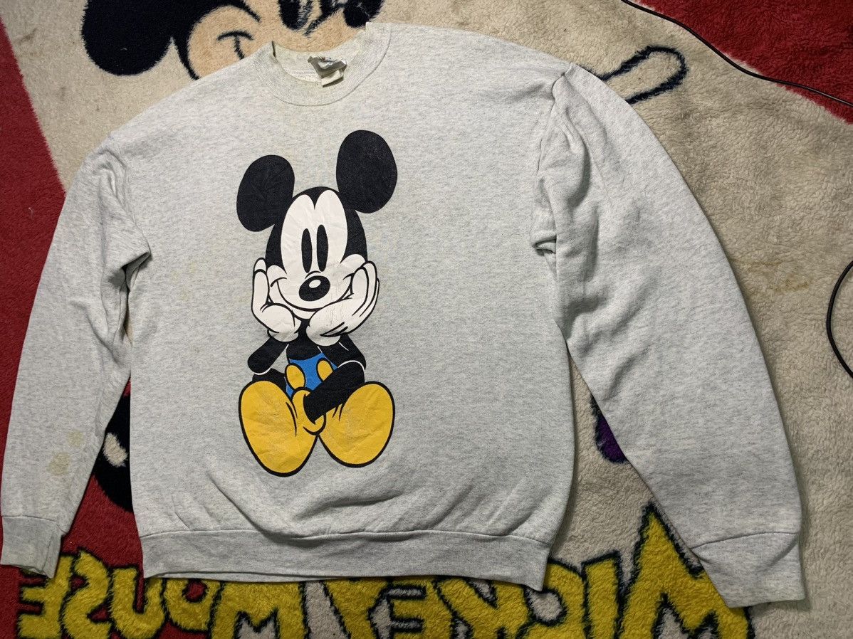 Disney 90s MICKEY MIRROR PRINT CREWNECK RARE Size US L / EU 52-54 / 3 - 4 Thumbnail