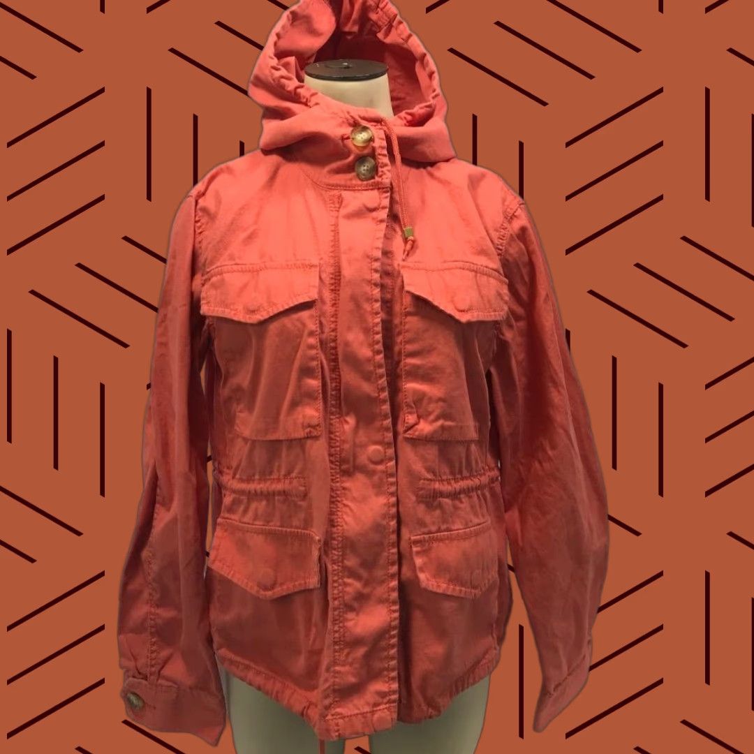 Michael Kors Orange Hooded Womens Spring Jacket M