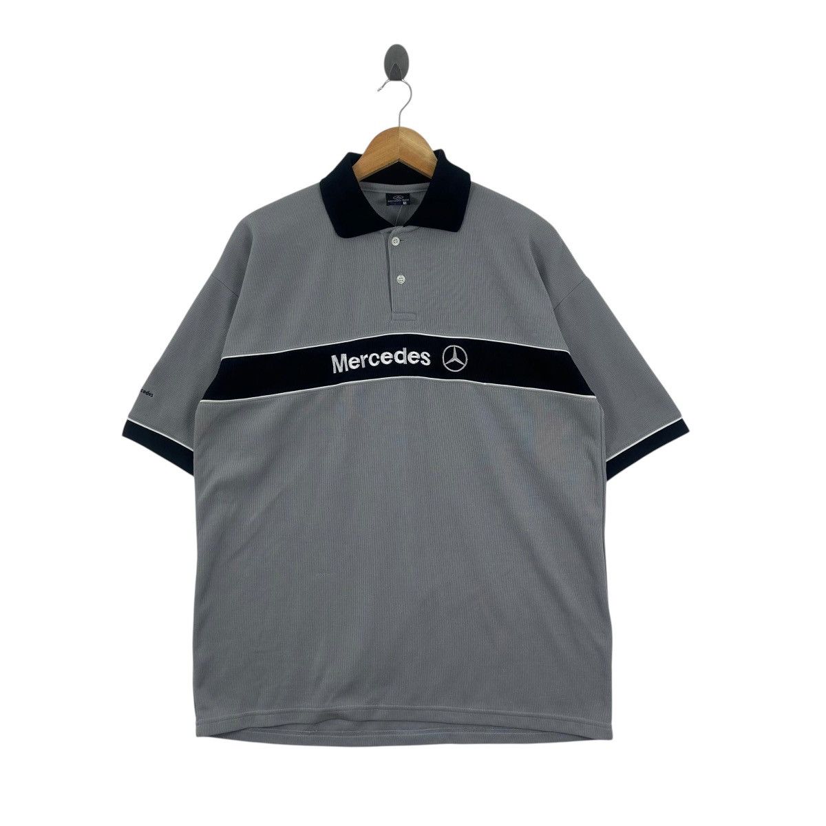 Mercedes-Benz Vintage West McLaren Mercedes F1 Racing Polo Shirt Grey L Size US L / EU 52-54 / 3 - 1 Thumbnail